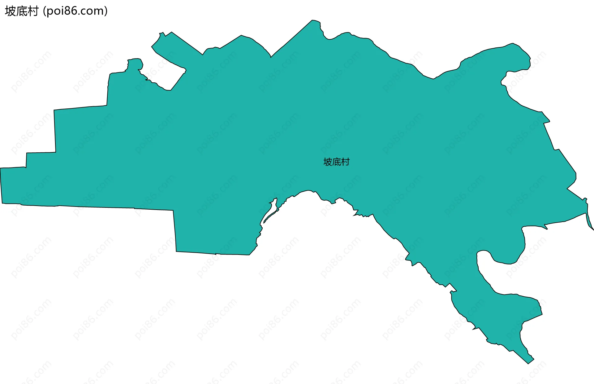 坡底村边界地图