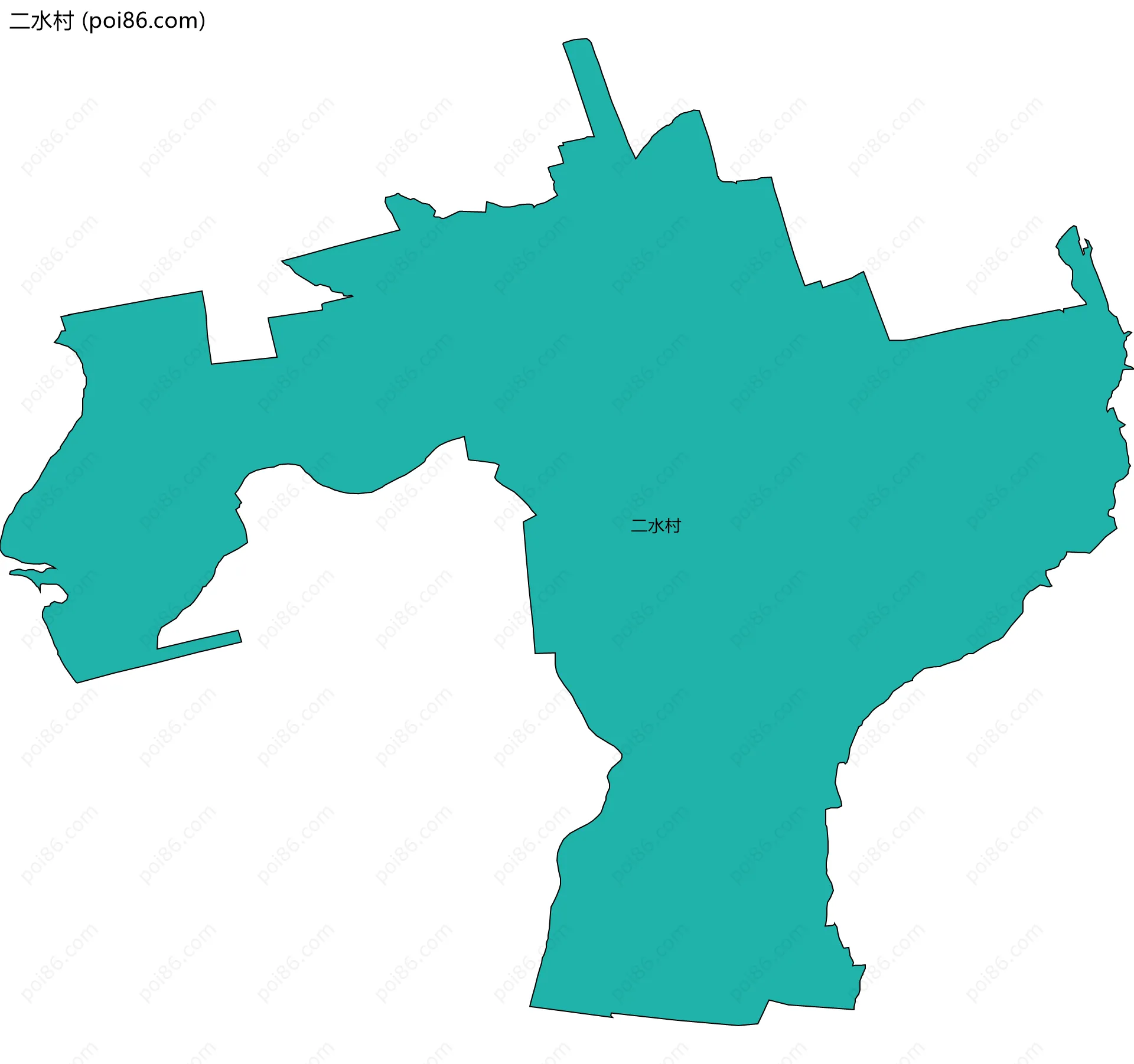 二水村边界地图