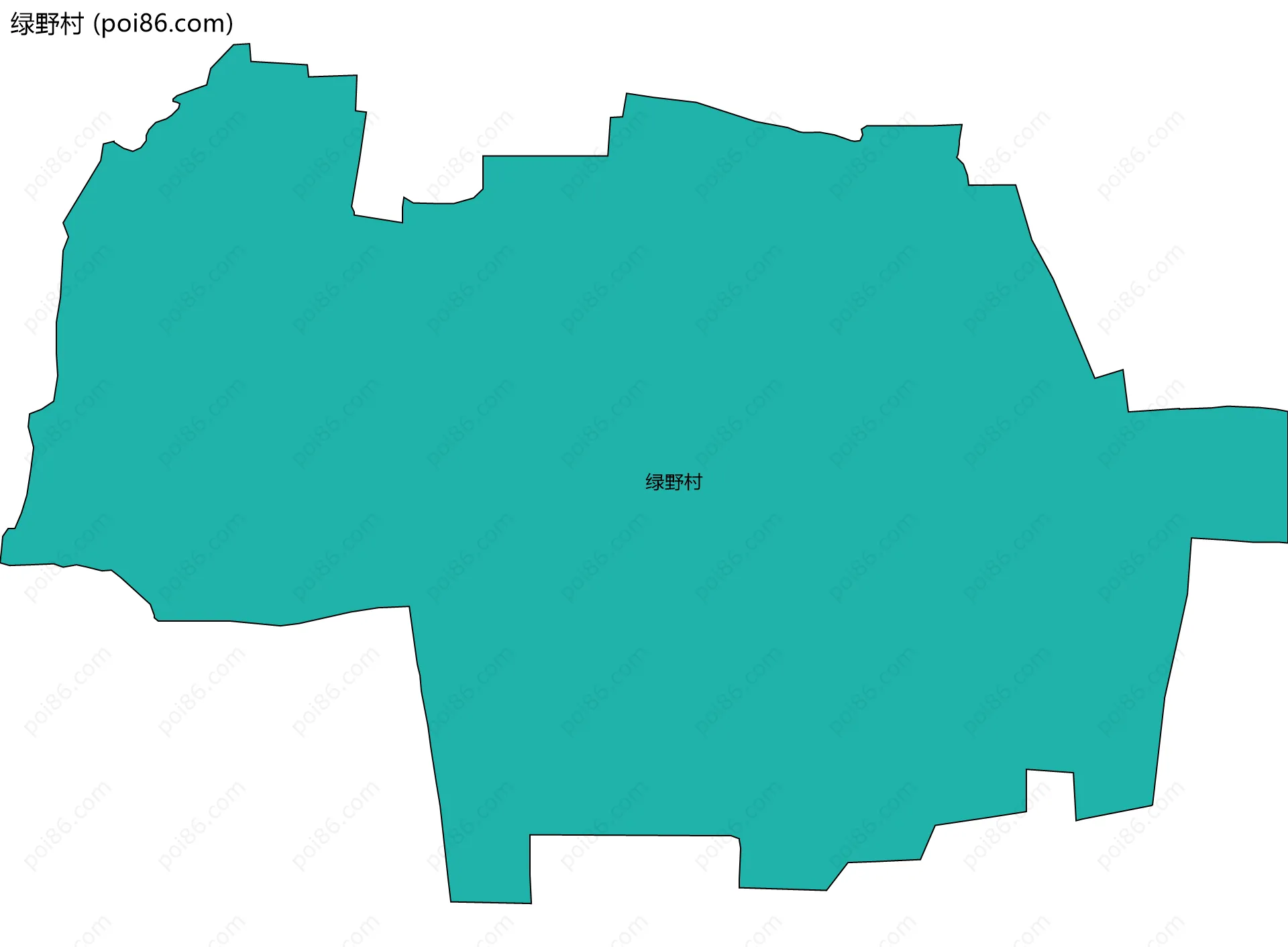 绿野村边界地图