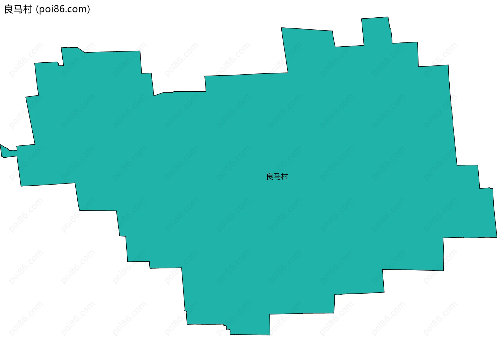 良马村边界地图
