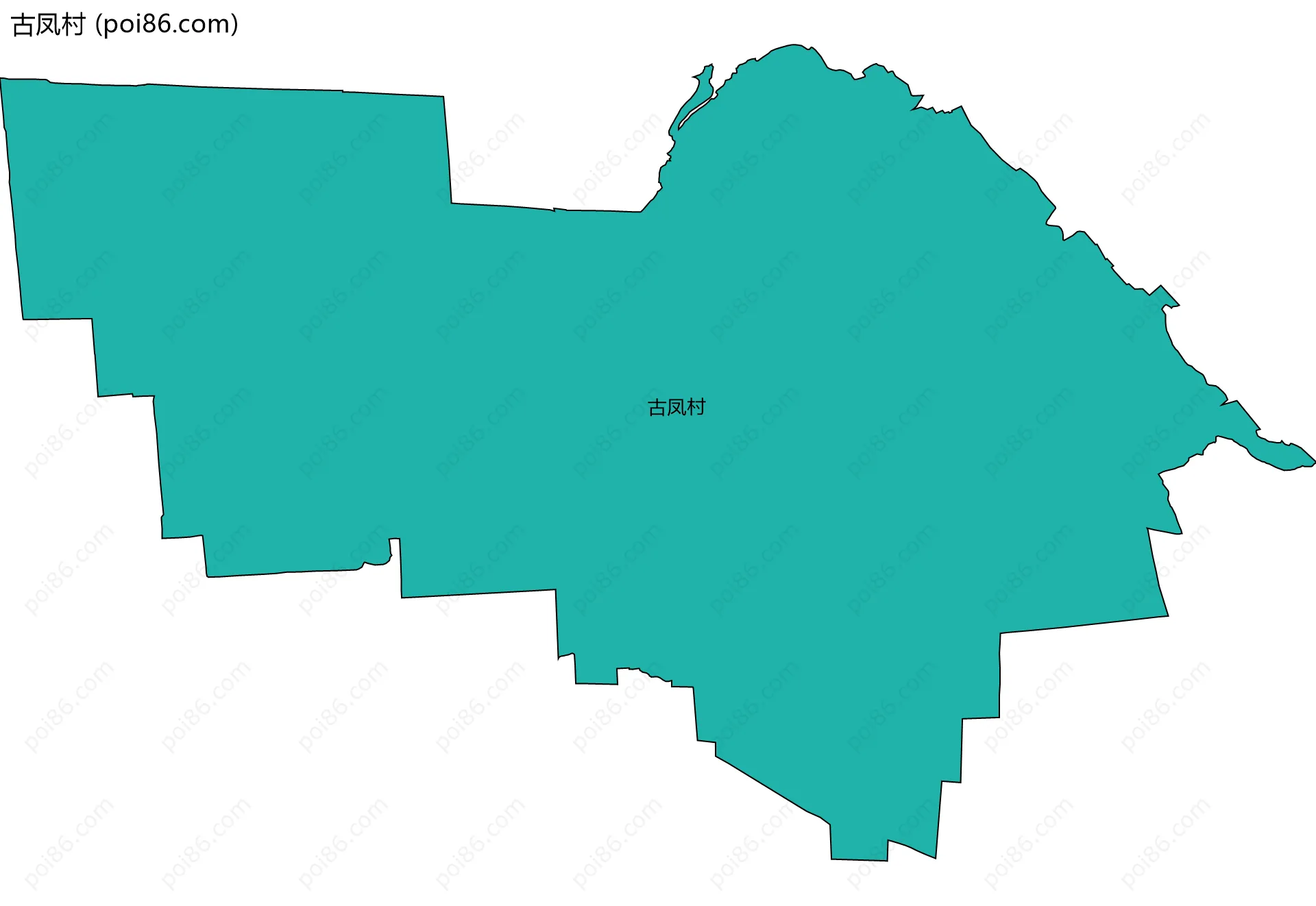 古凤村边界地图