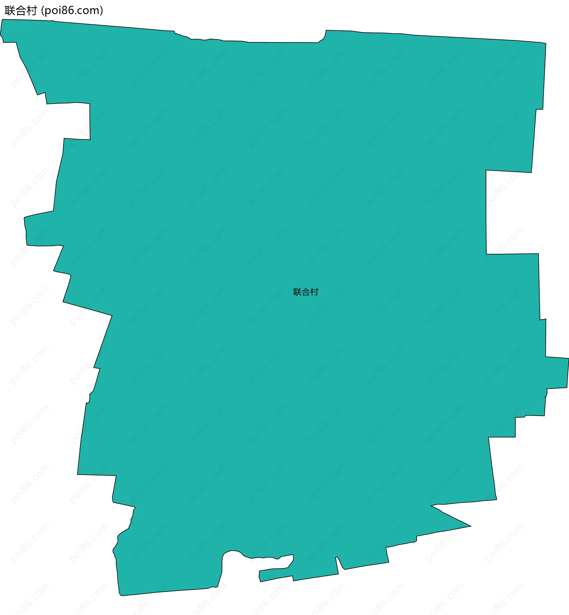 联合村边界地图