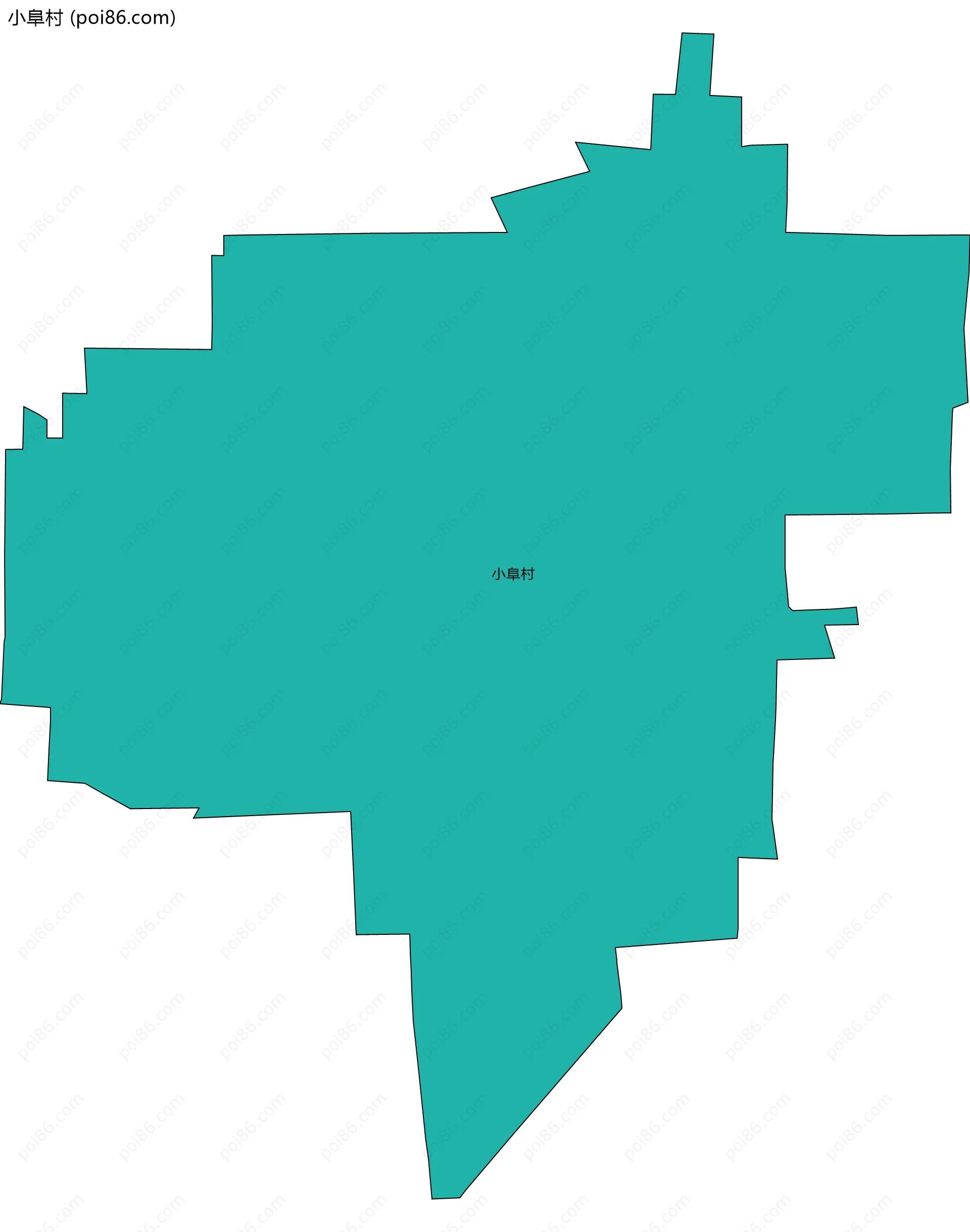 小阜村边界地图