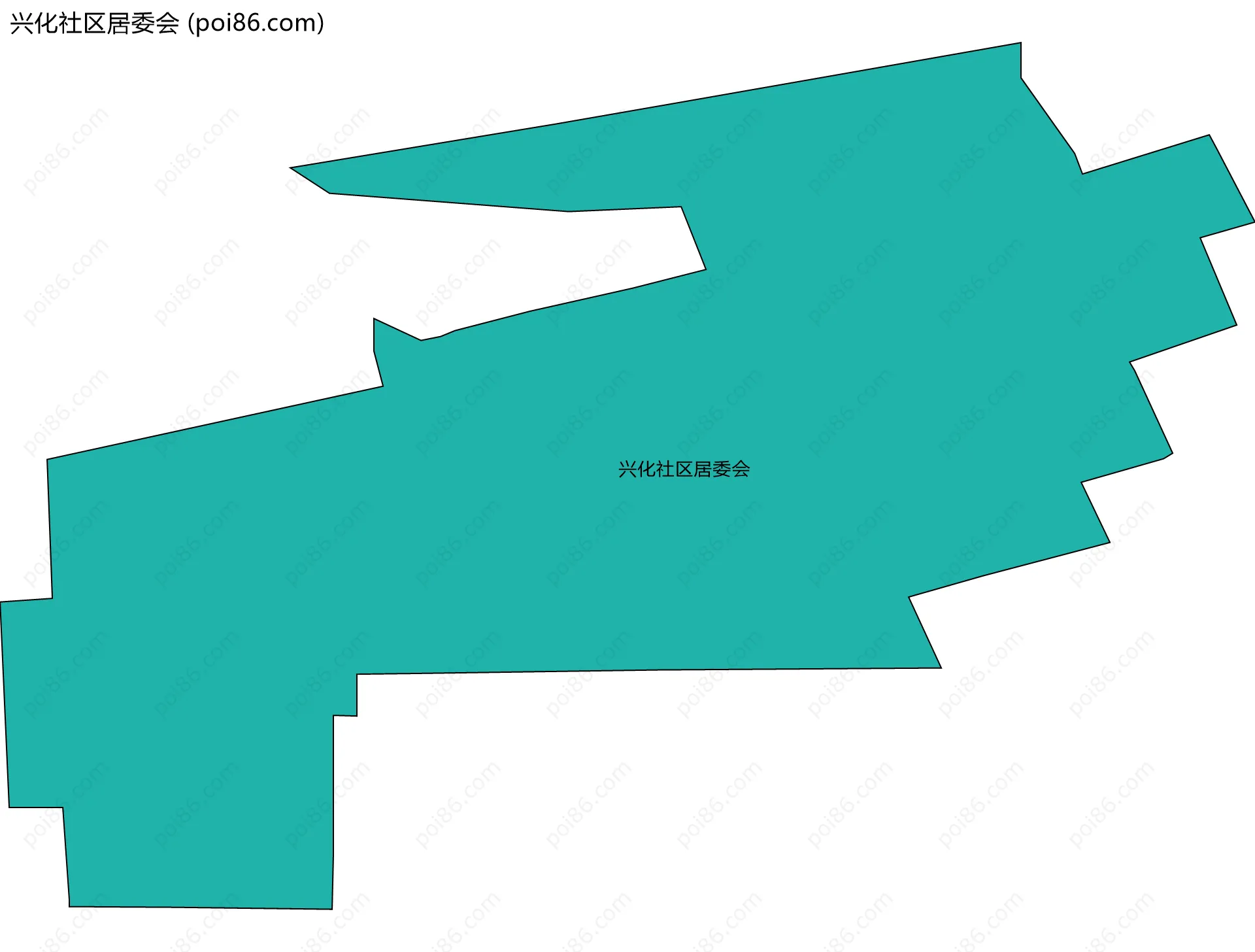 兴化社区居委会边界地图
