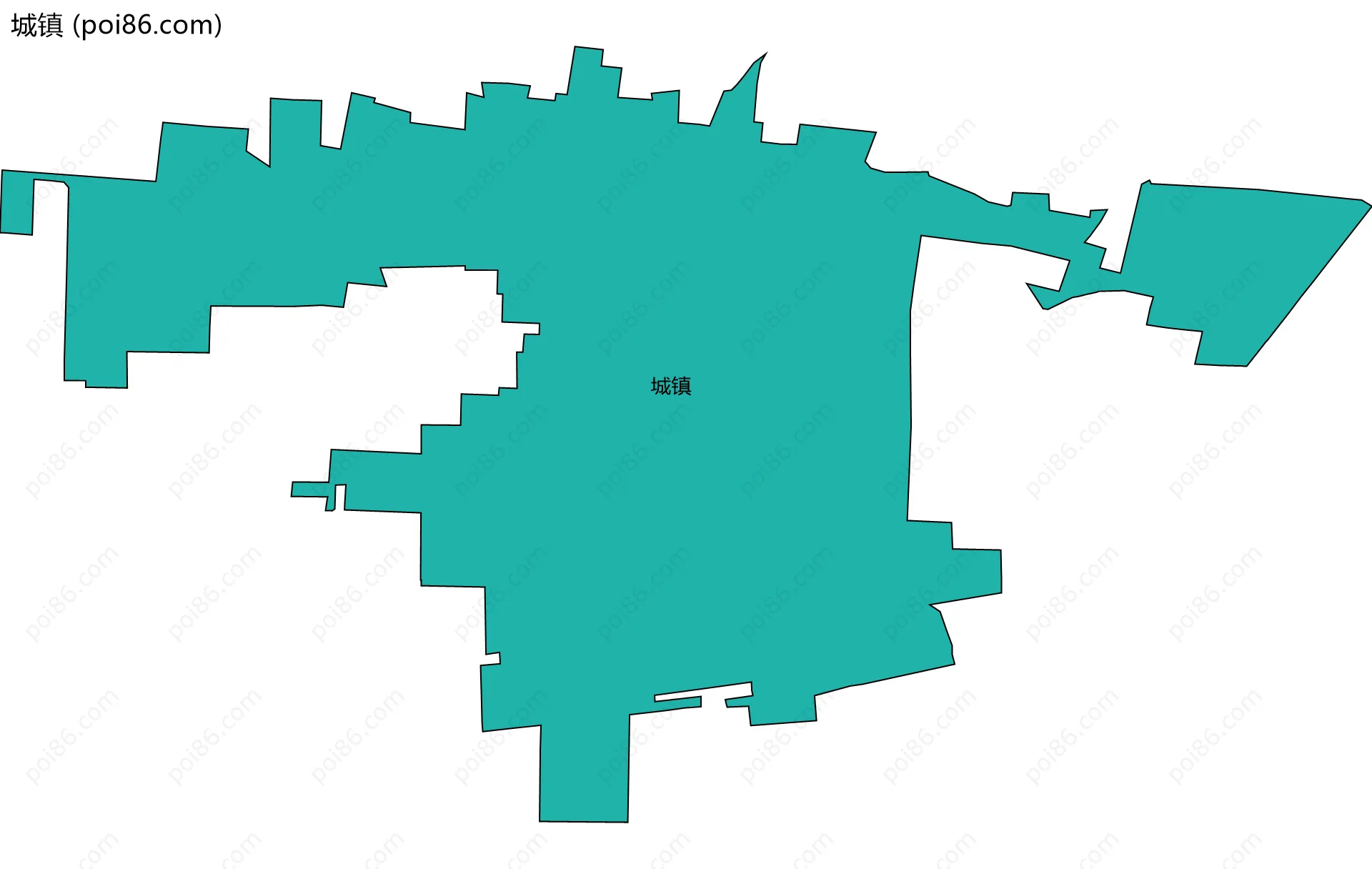 城镇边界地图