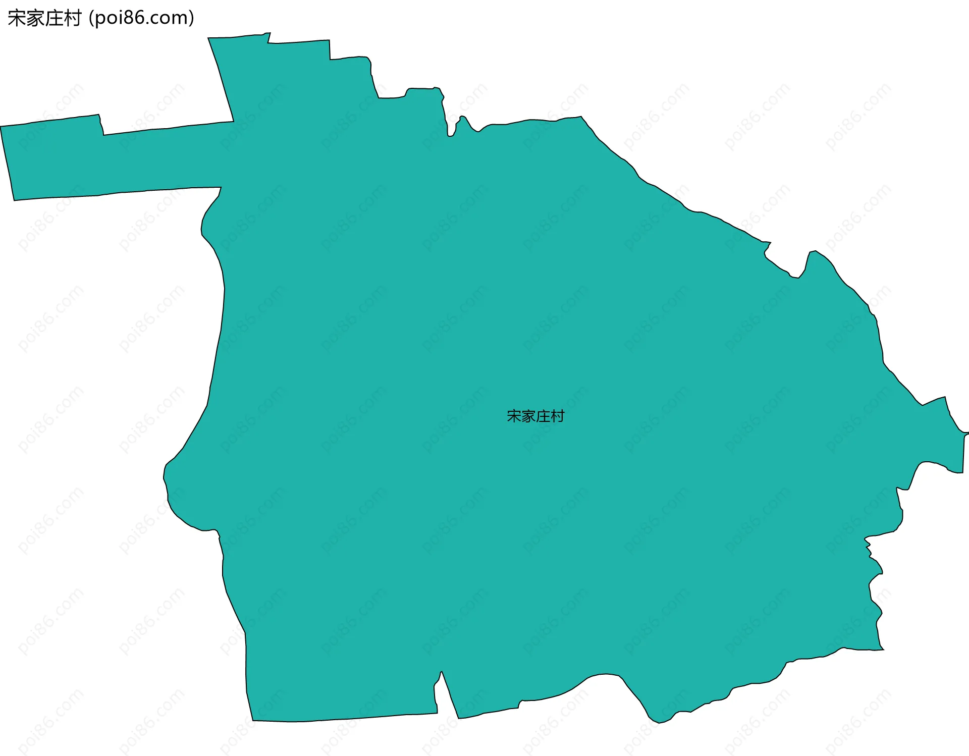宋家庄村边界地图