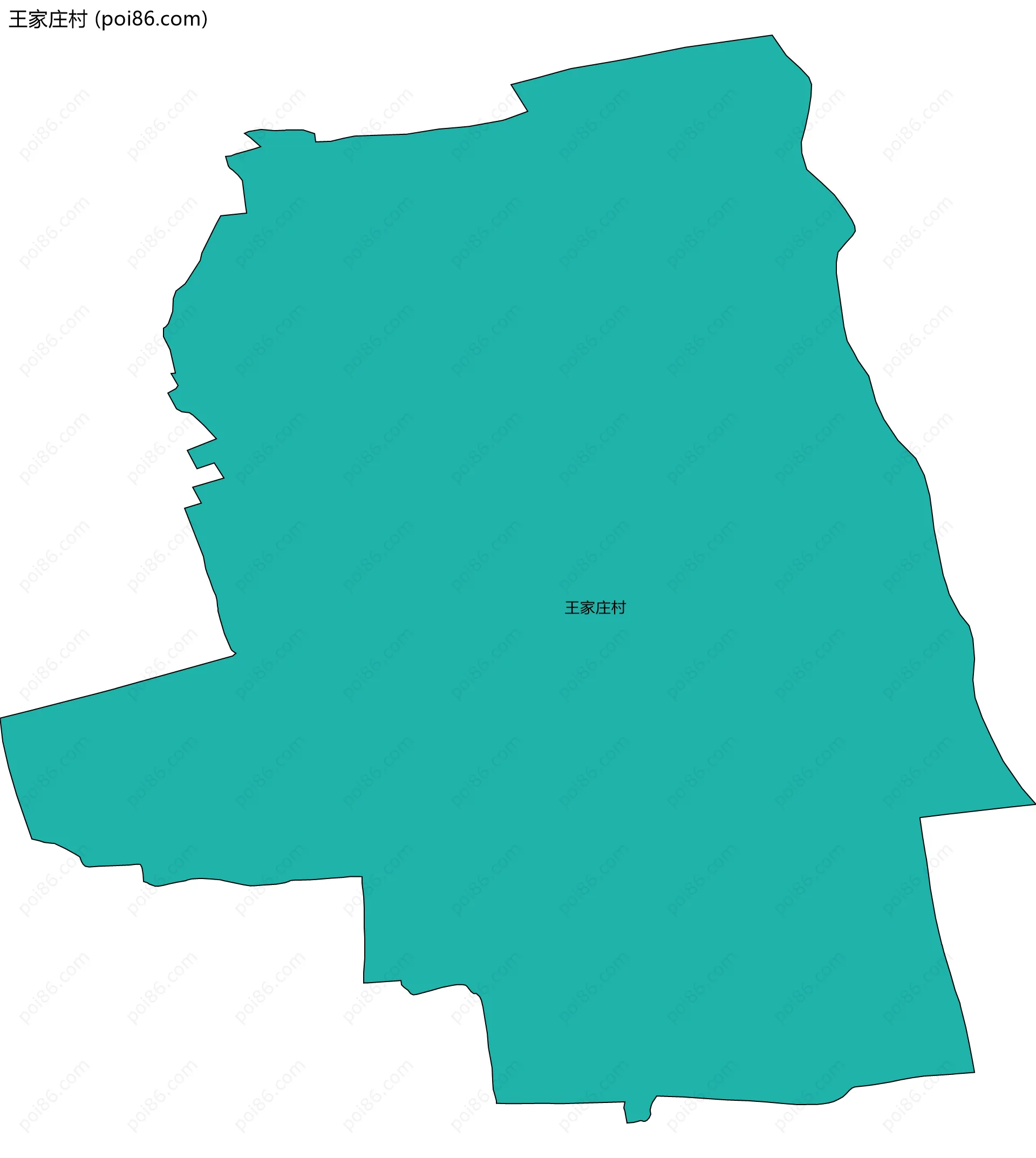 王家庄村边界地图