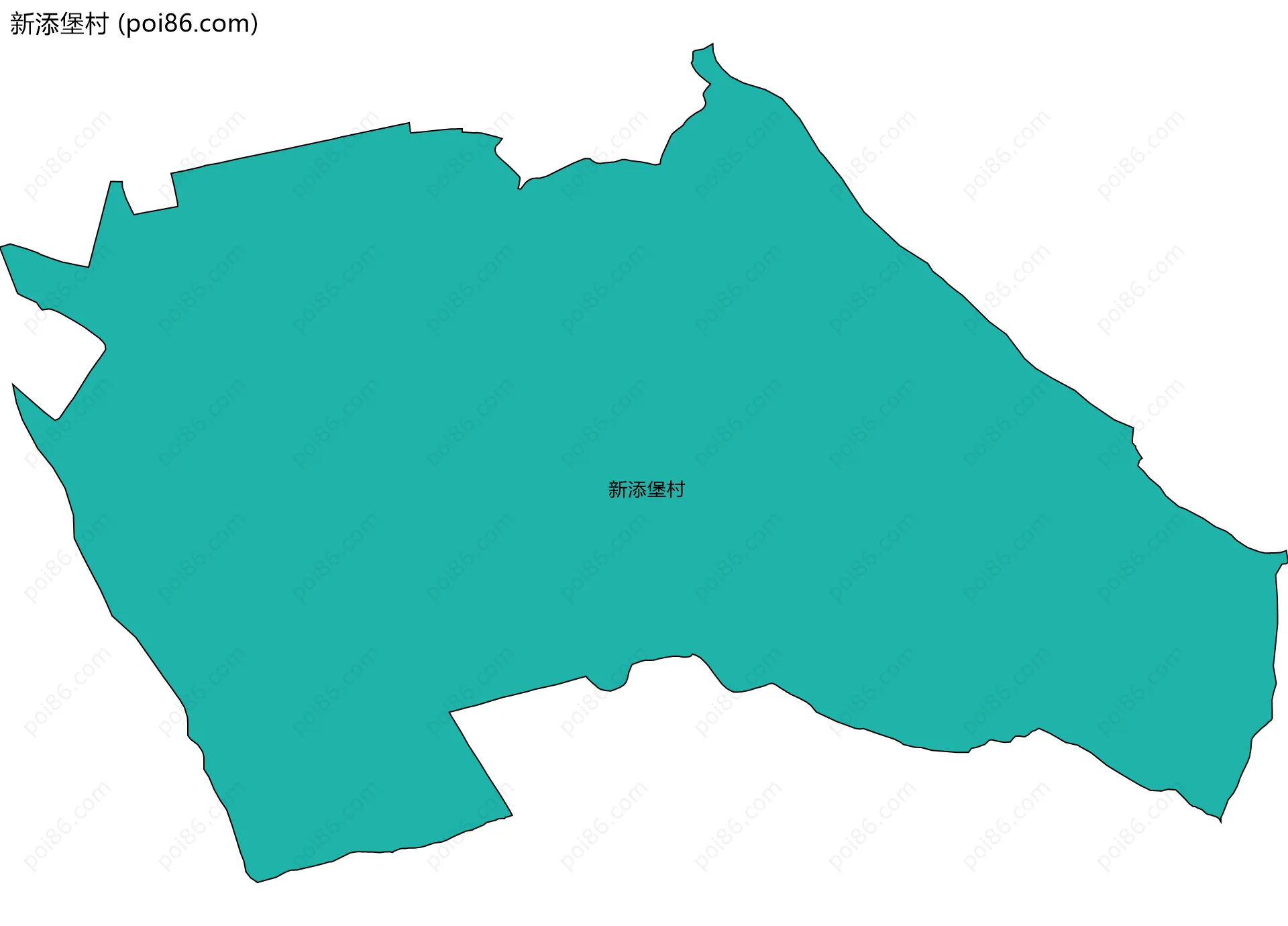 新添堡村边界地图