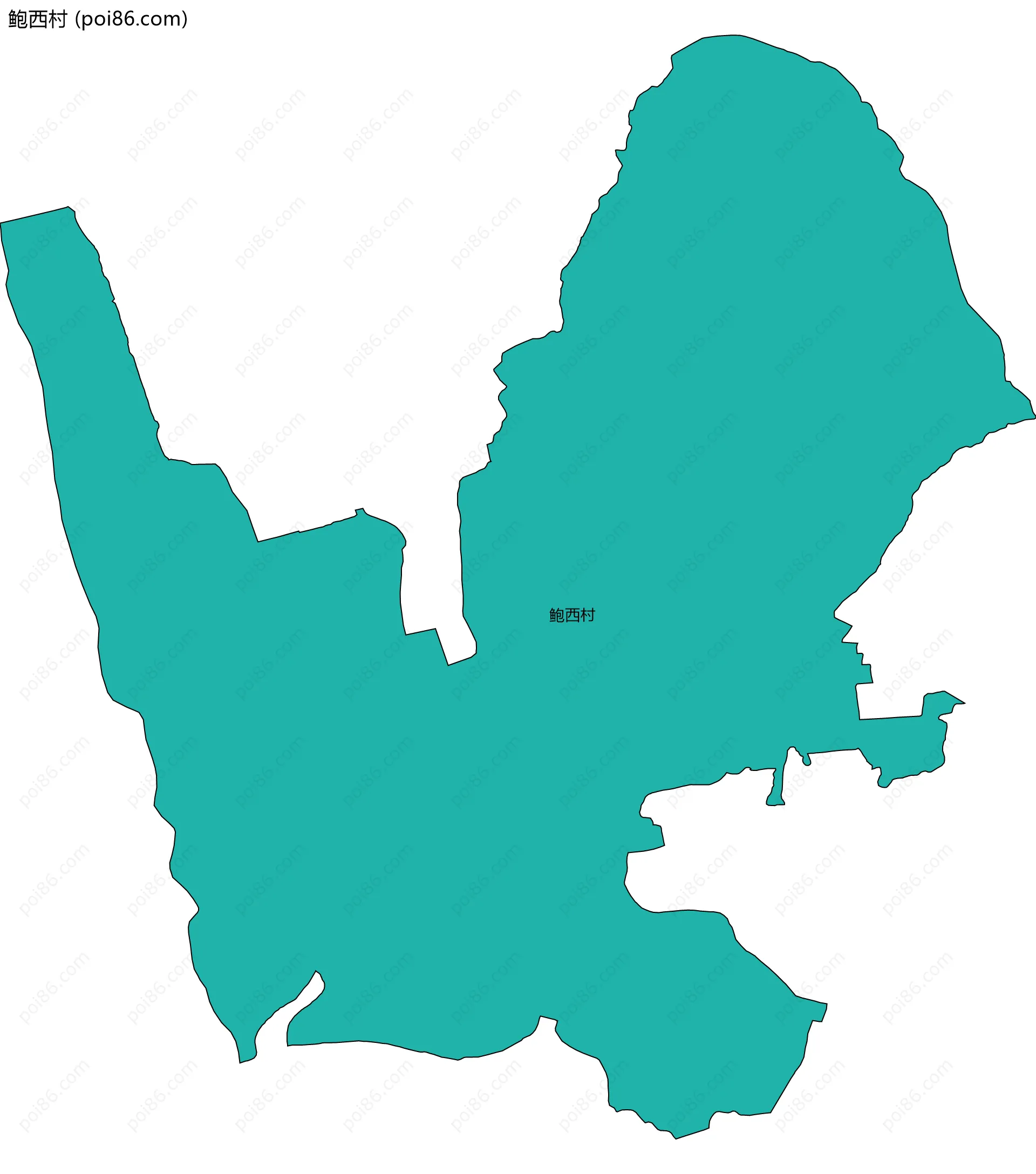 鲍西村边界地图