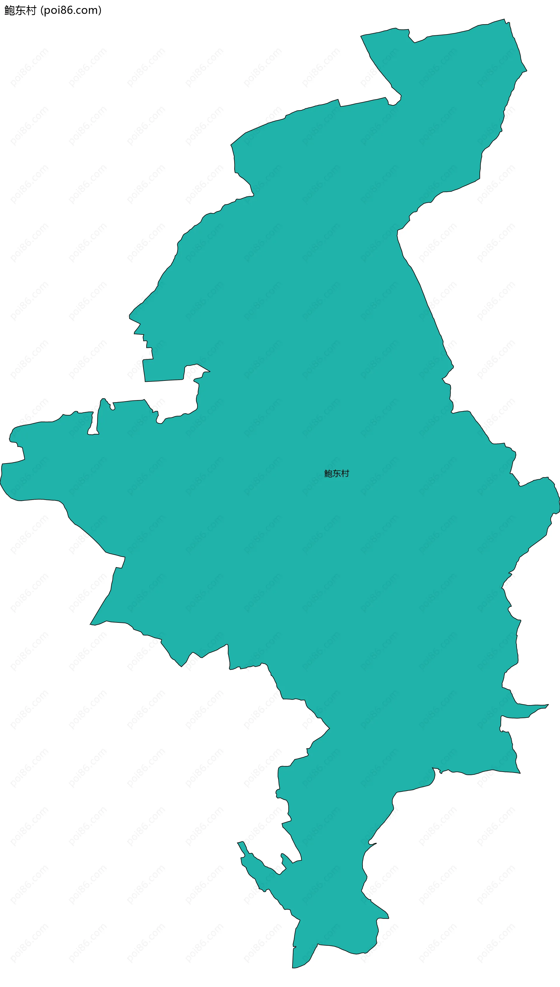 鲍东村边界地图