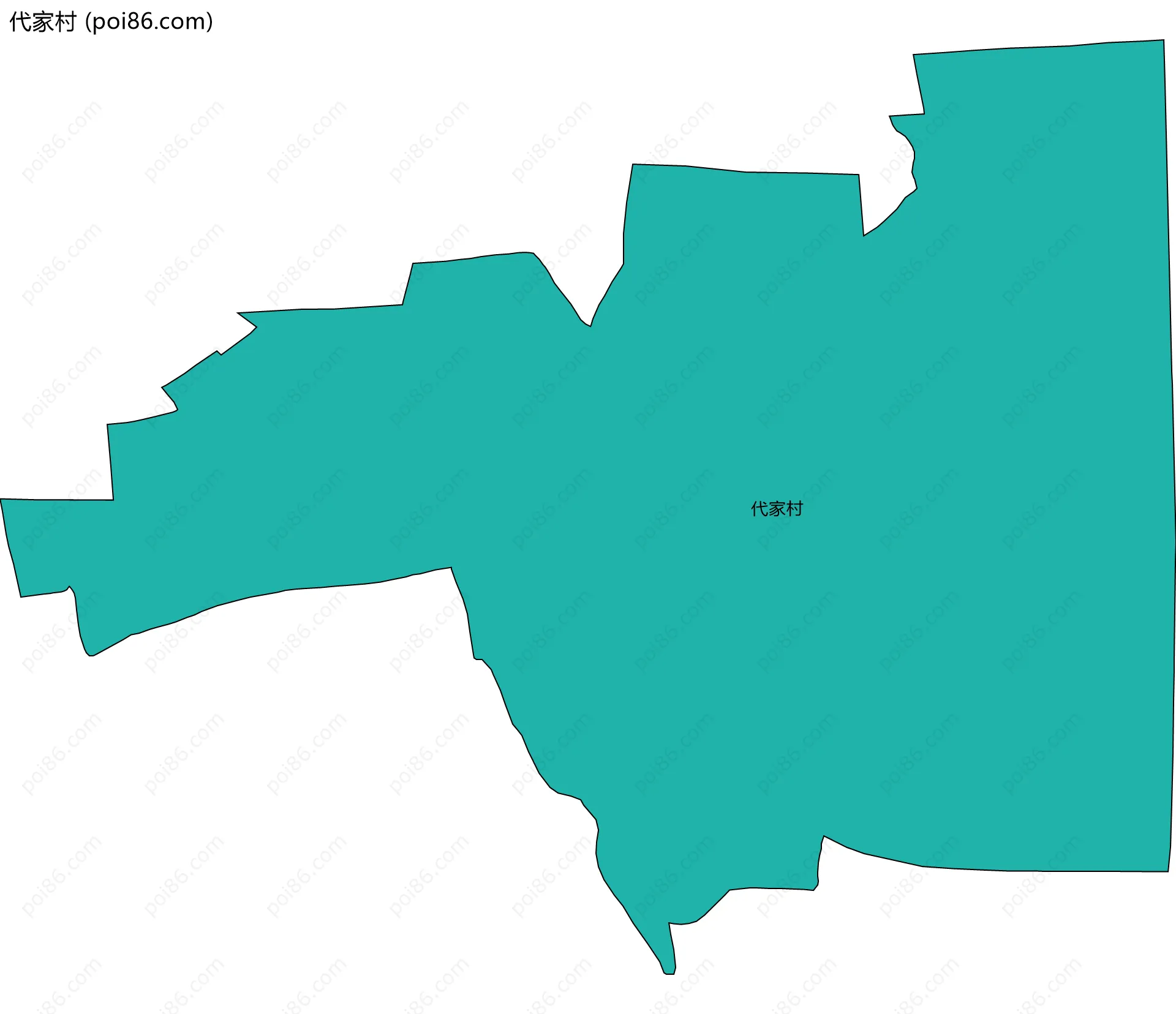 代家村边界地图