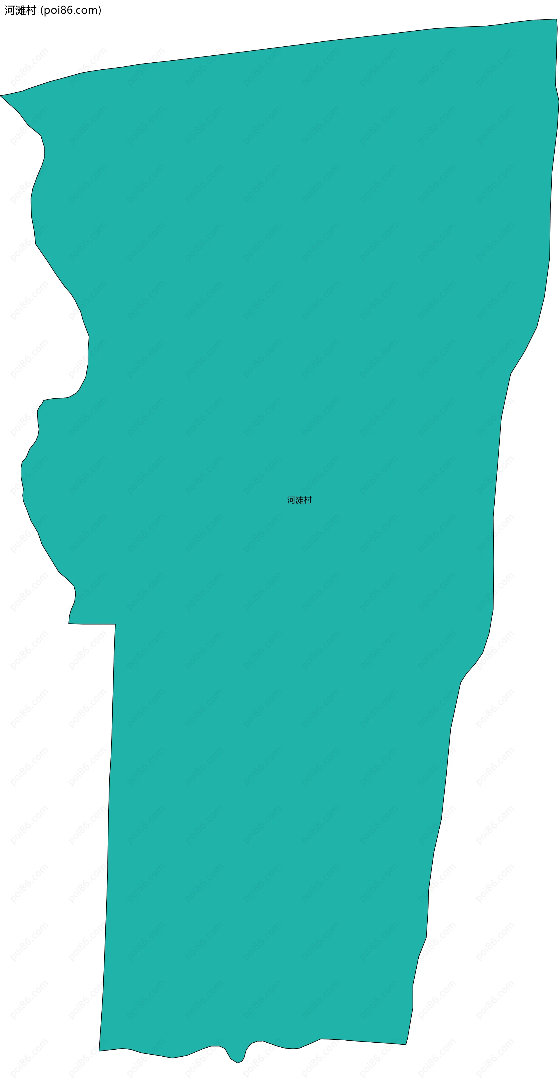 河滩村边界地图