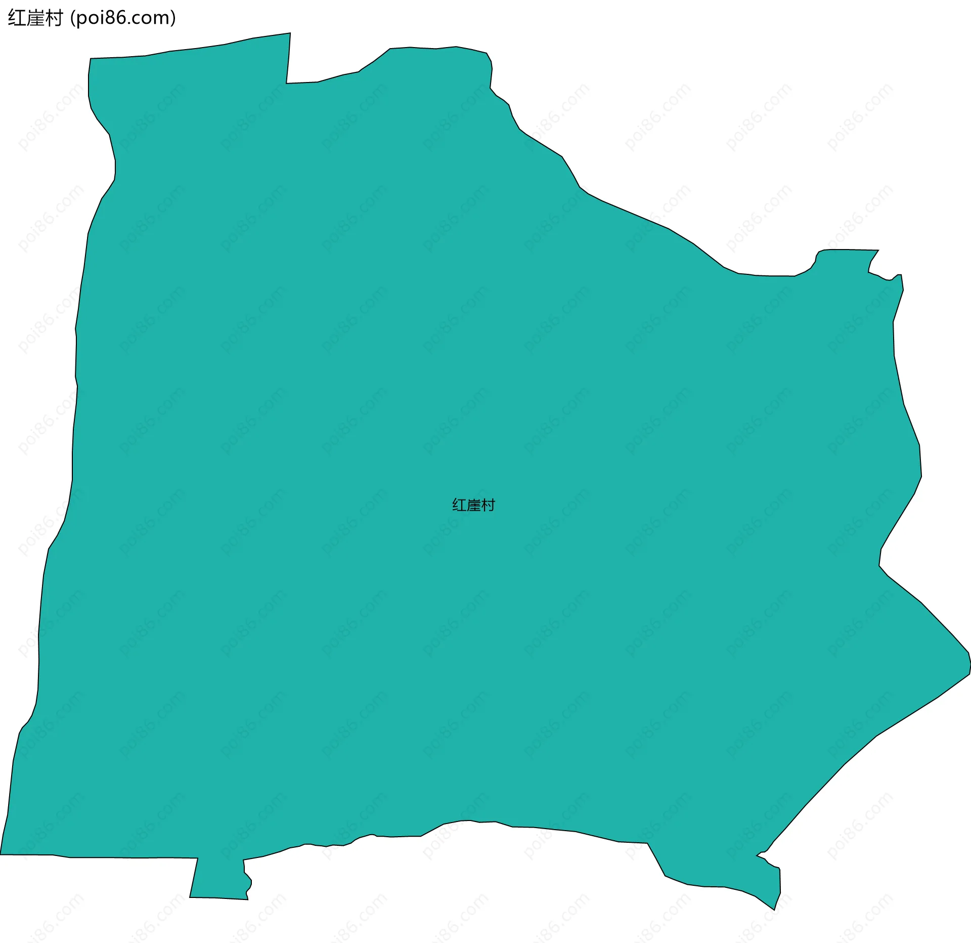 红崖村边界地图