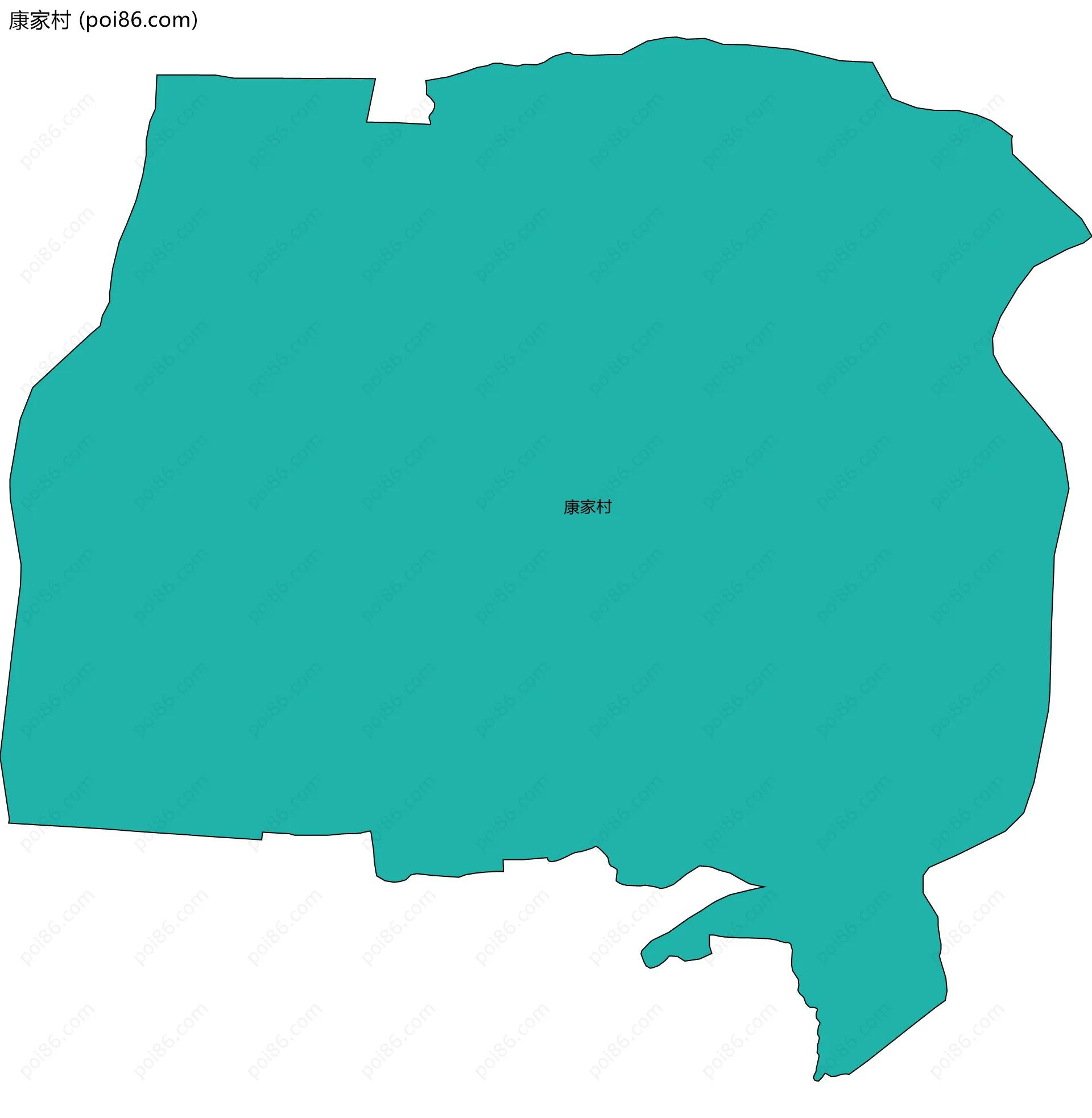 康家村边界地图
