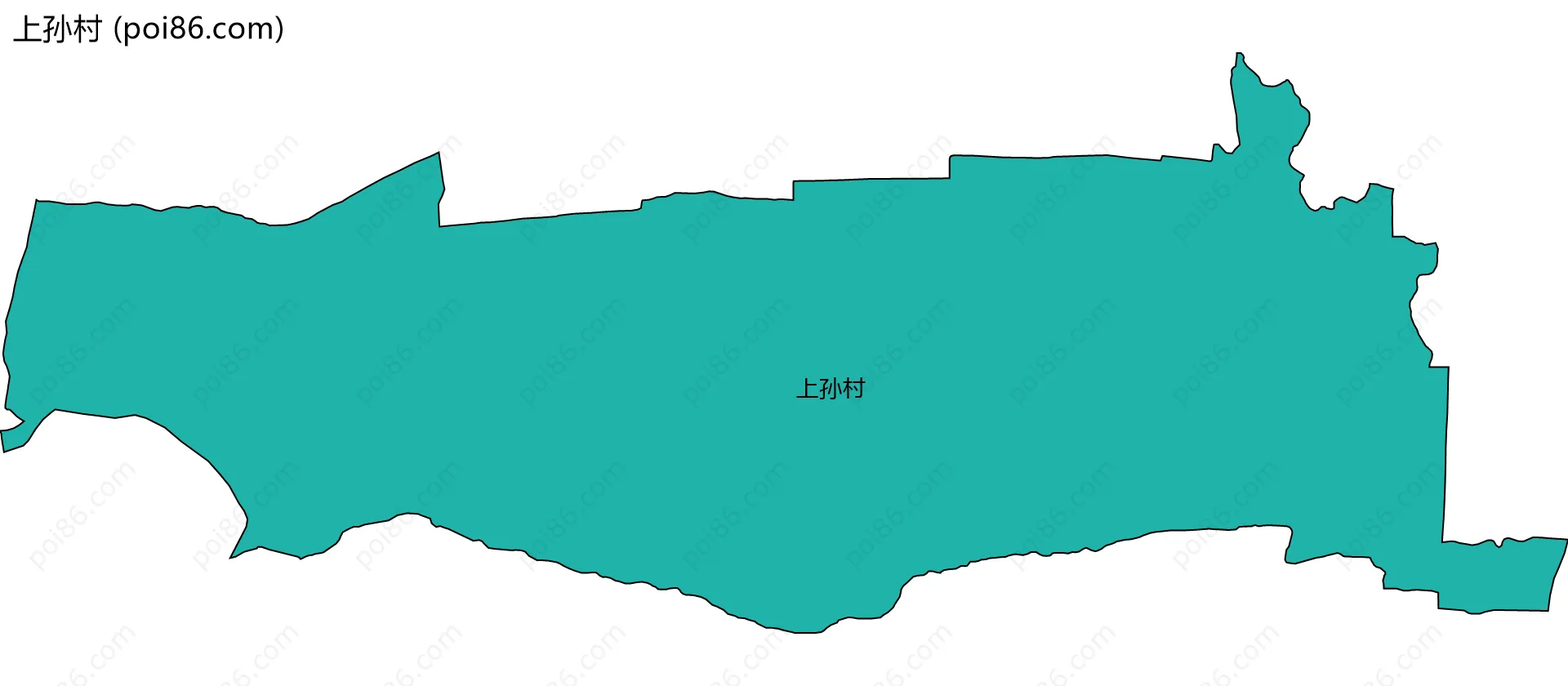 上孙村边界地图