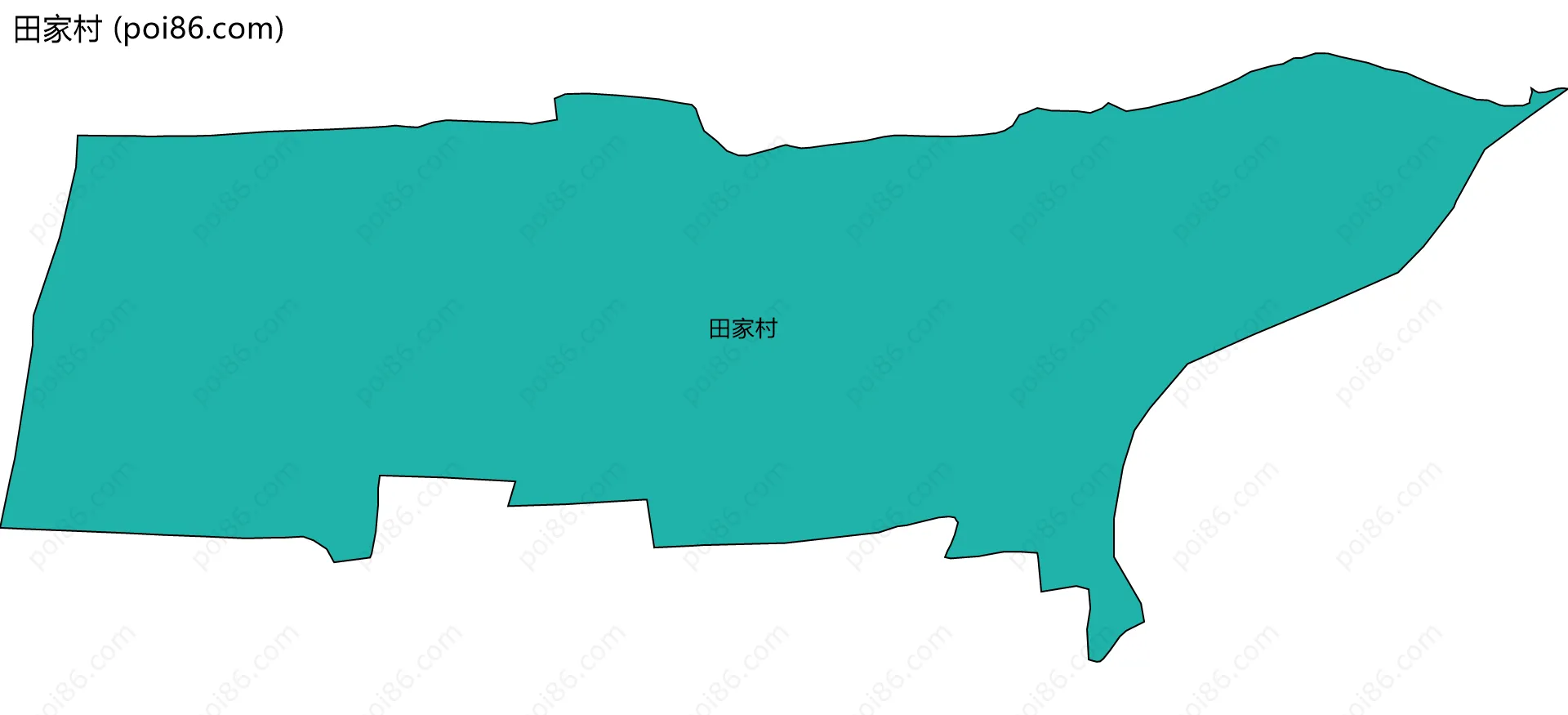 田家村边界地图