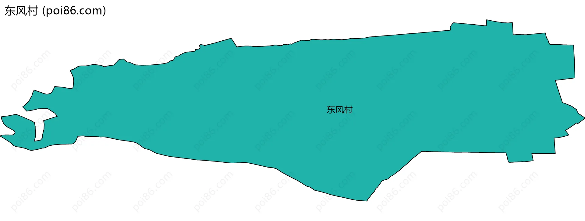 东风村边界地图