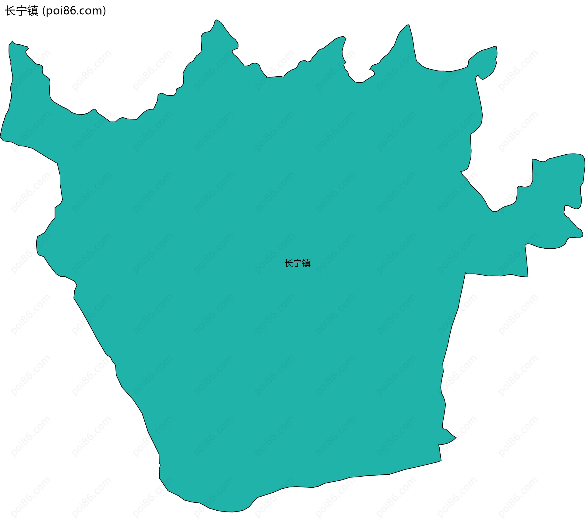 长宁镇边界地图