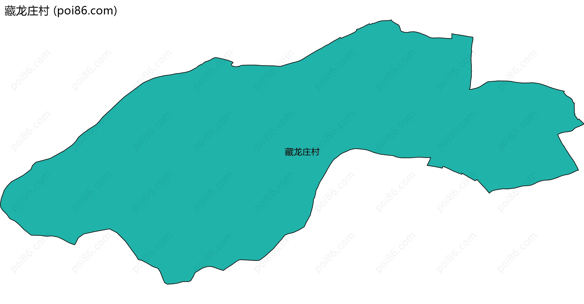 藏龙庄村边界地图