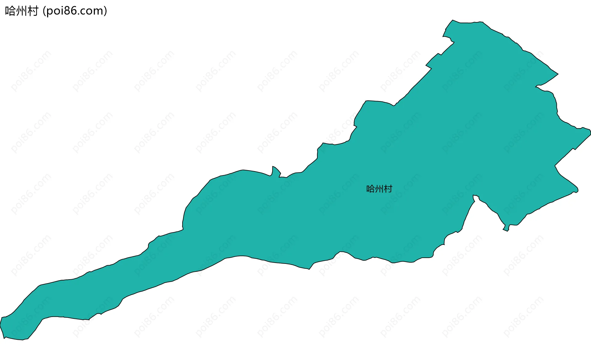 哈州村边界地图