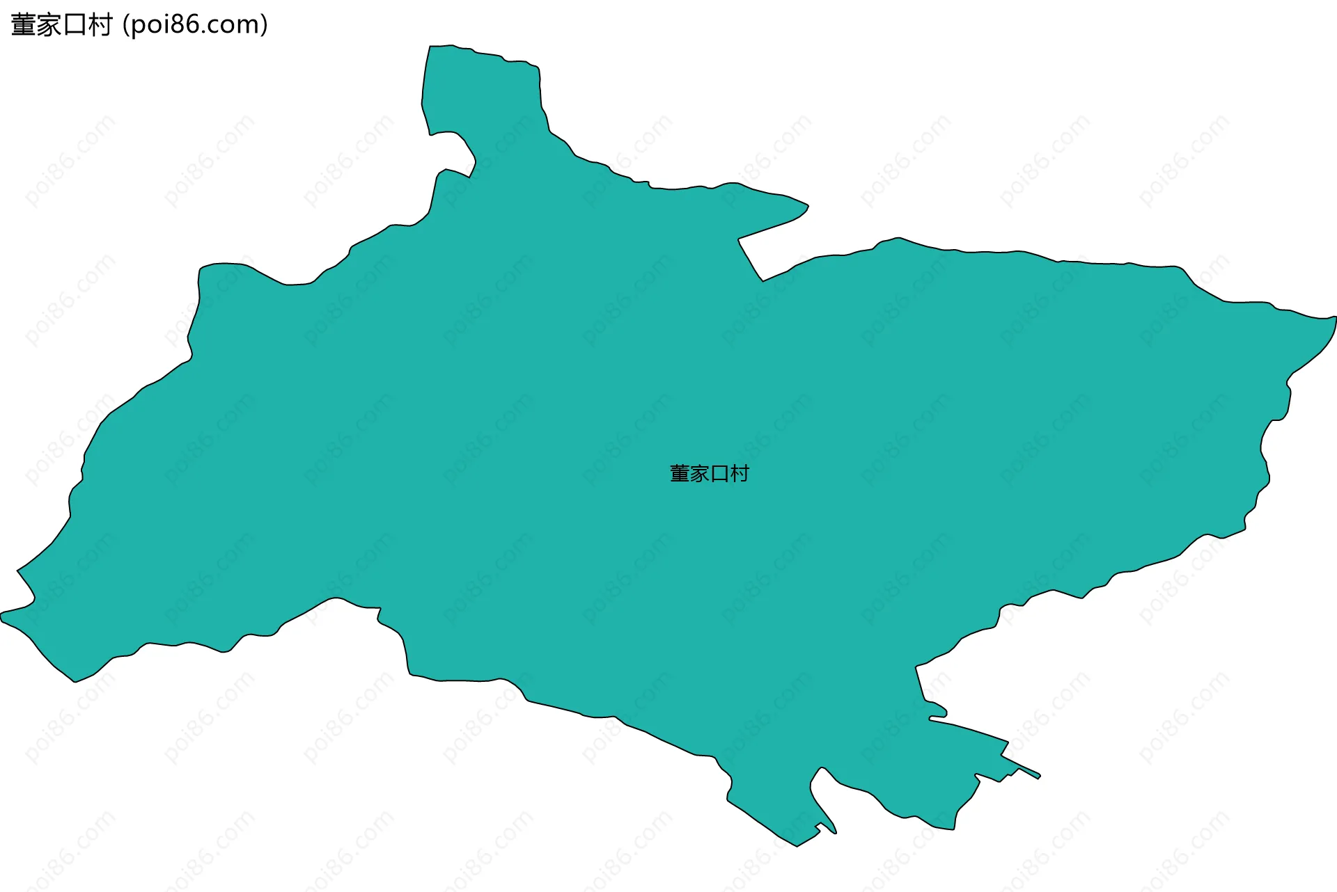 董家口村边界地图