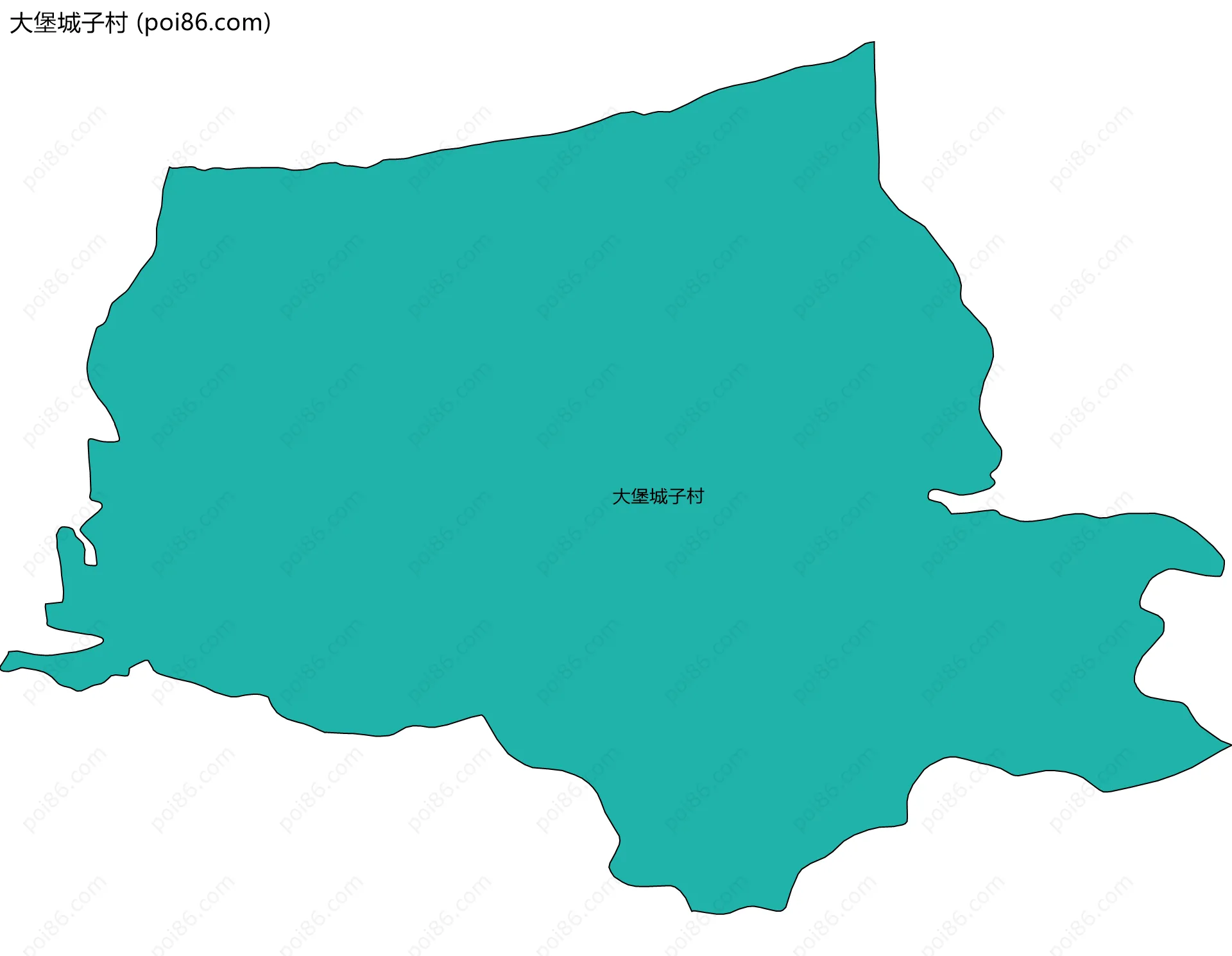 大堡城子村边界地图