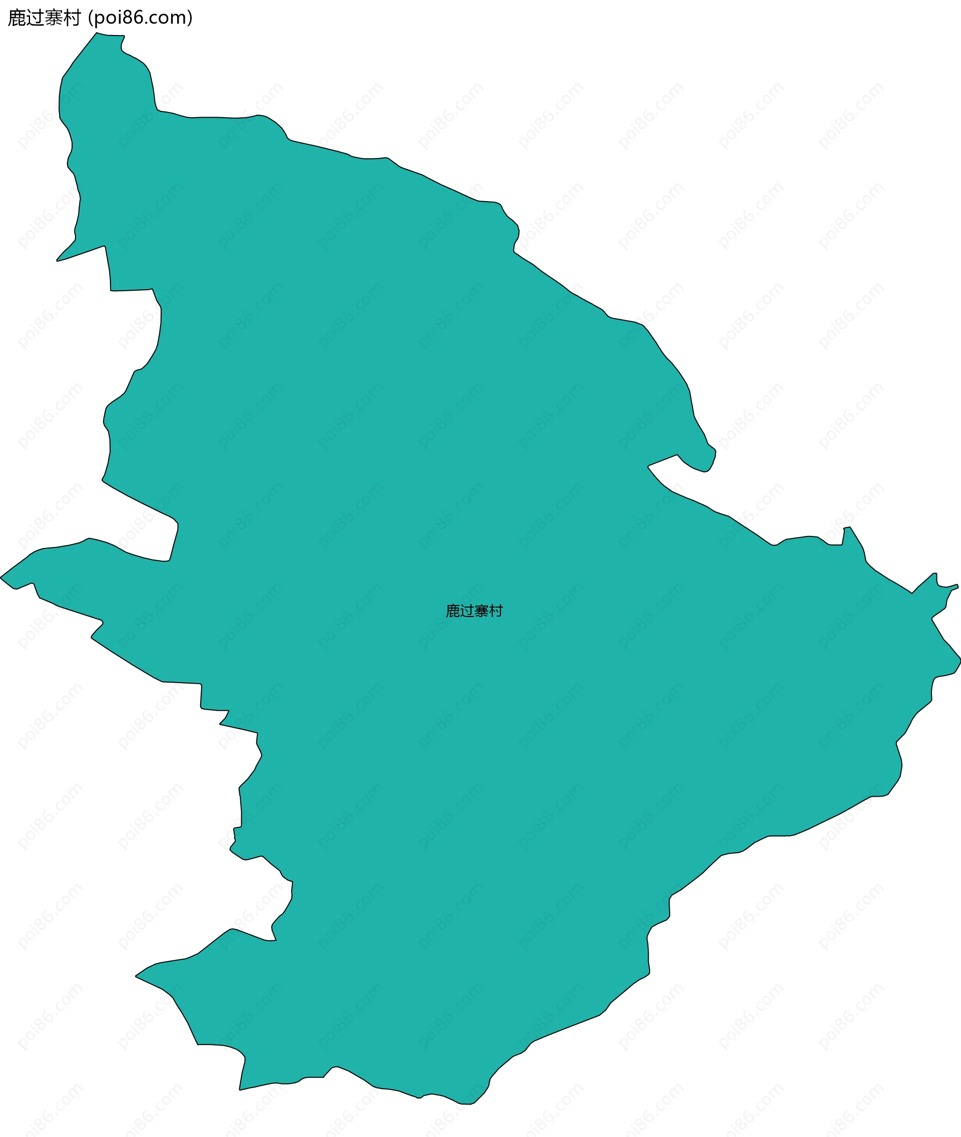 鹿过寨村边界地图