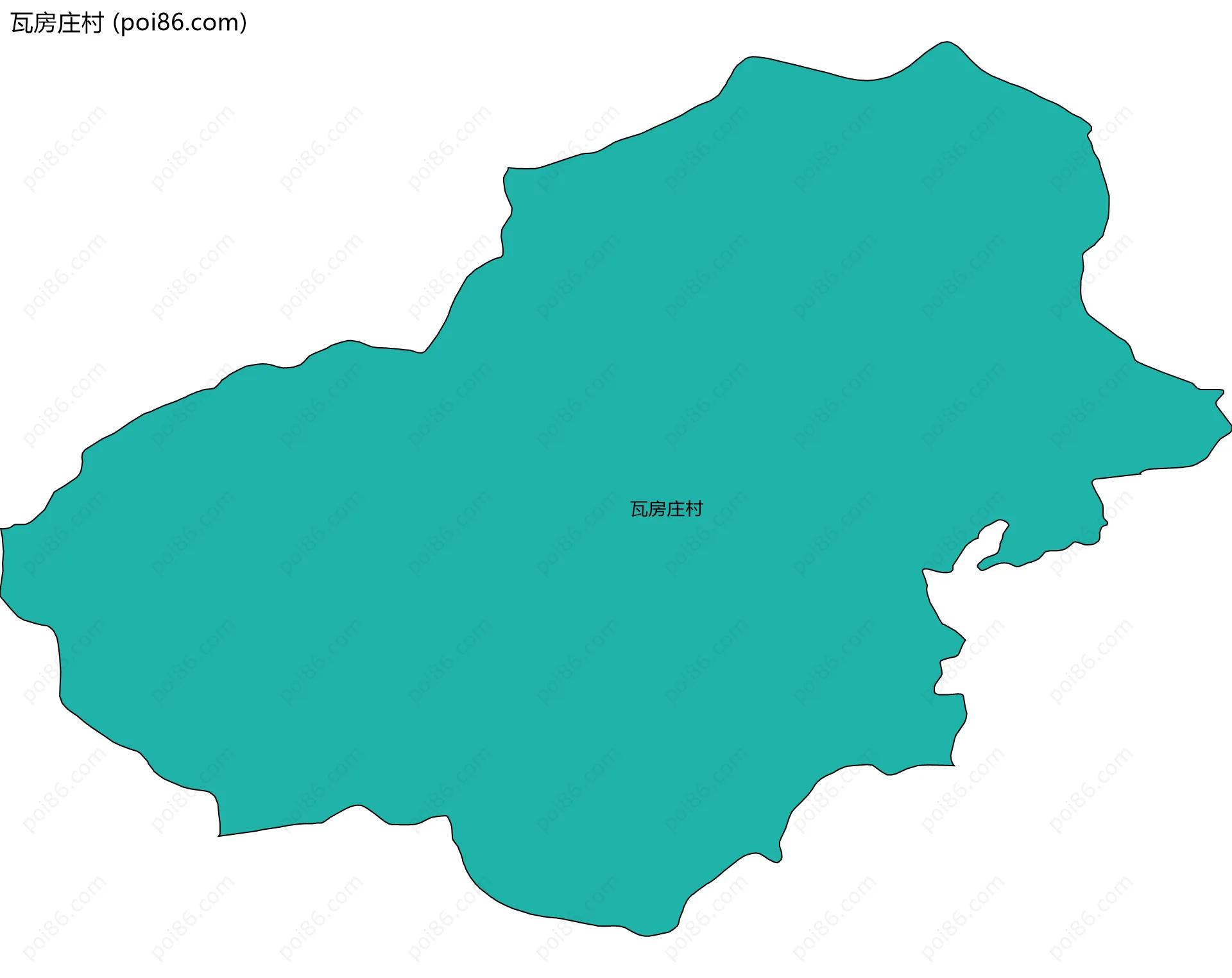 瓦房庄村边界地图