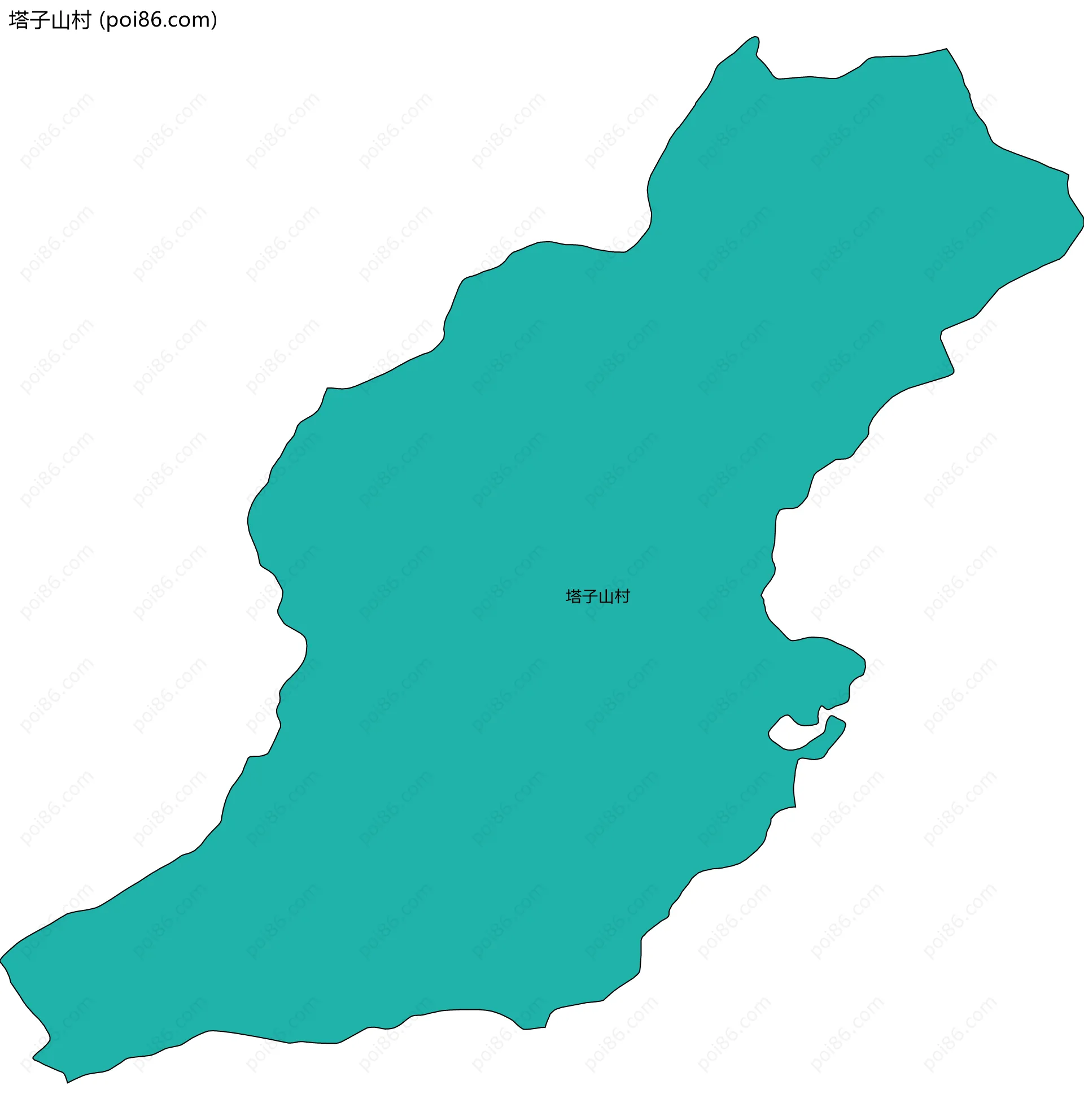 塔子山村边界地图