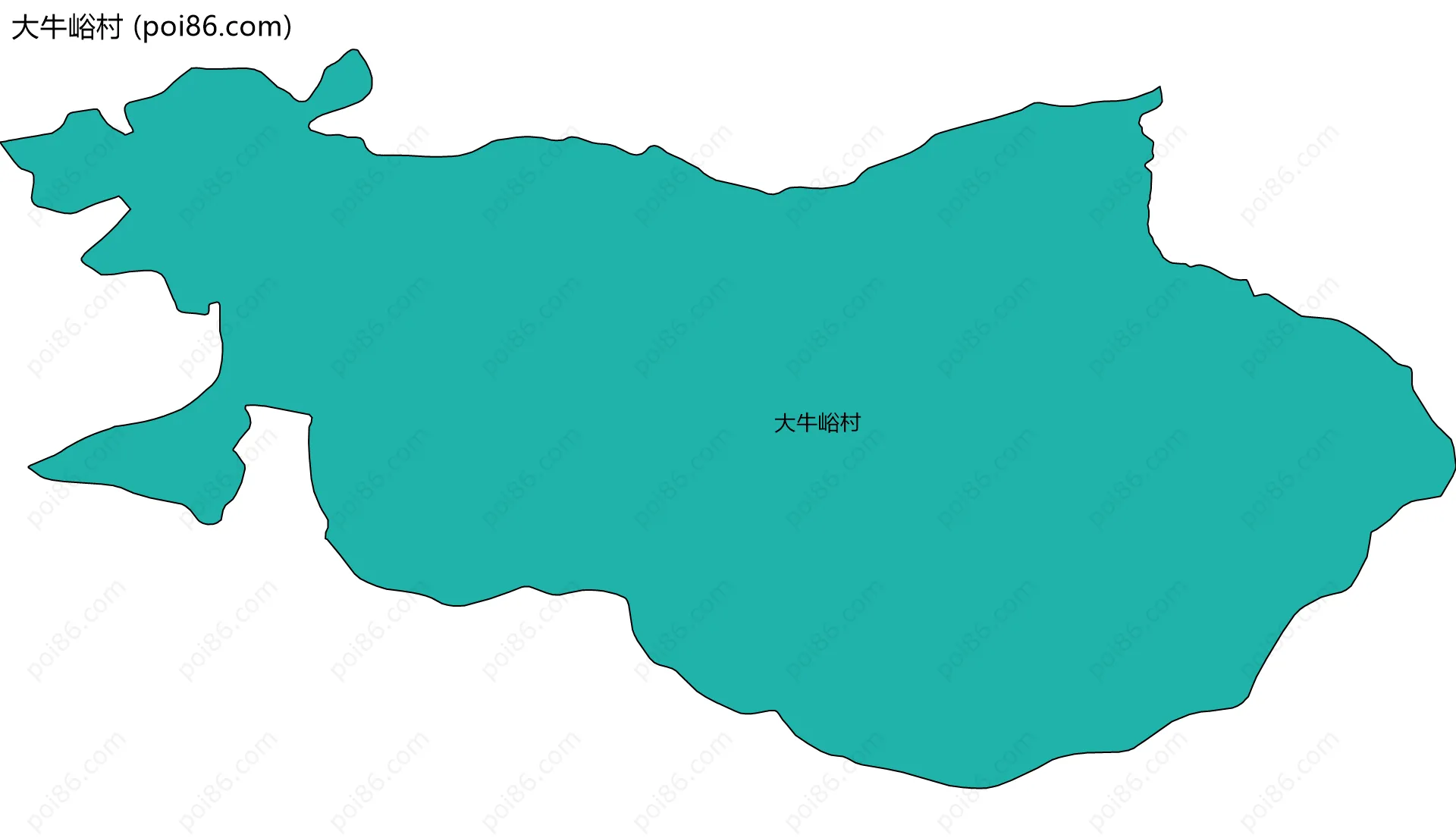 大牛峪村边界地图