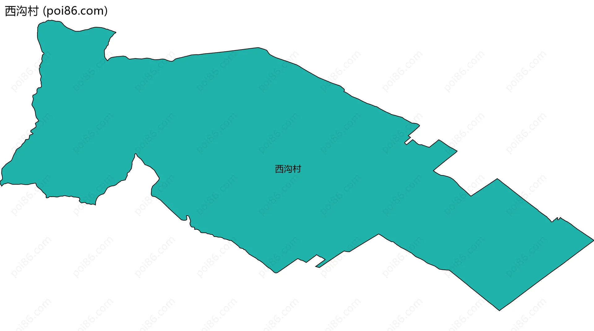 西沟村边界地图