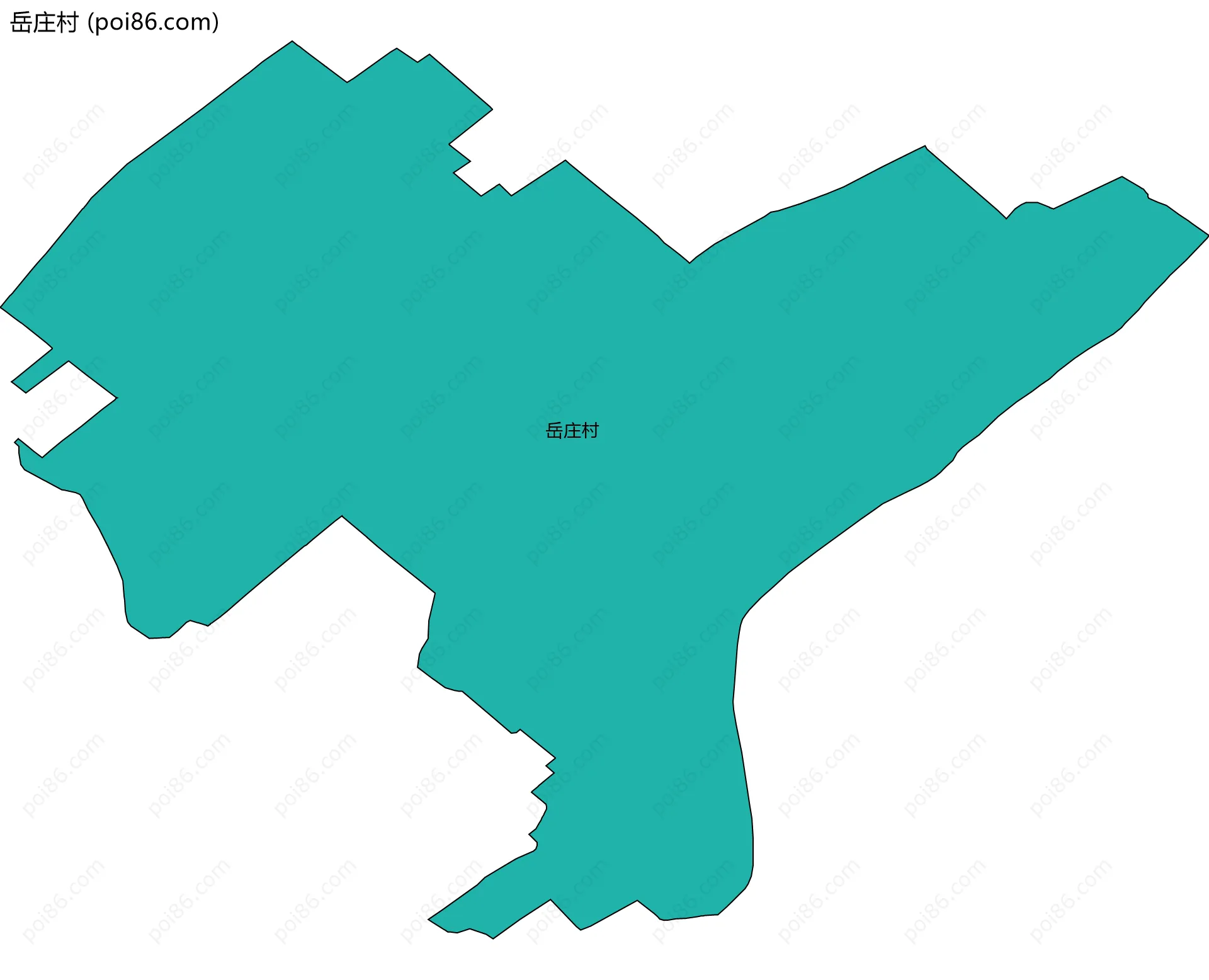 岳庄村边界地图