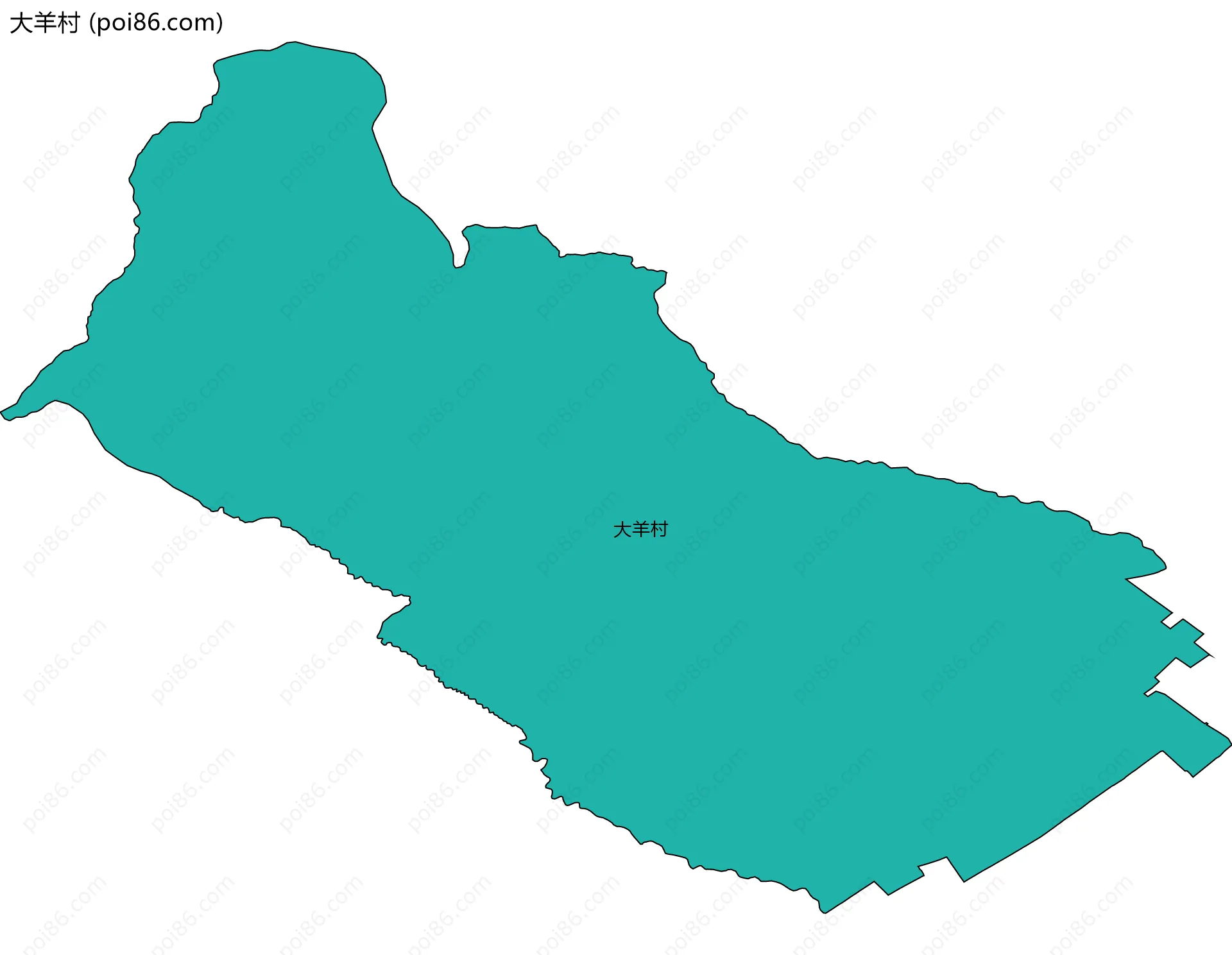 大羊村边界地图