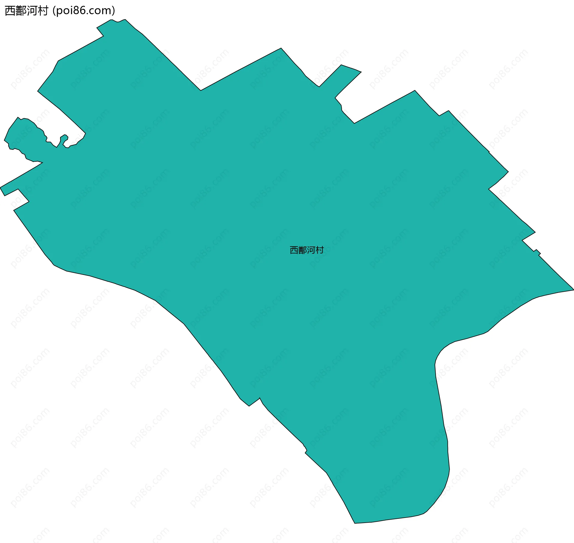 西鄯河村边界地图