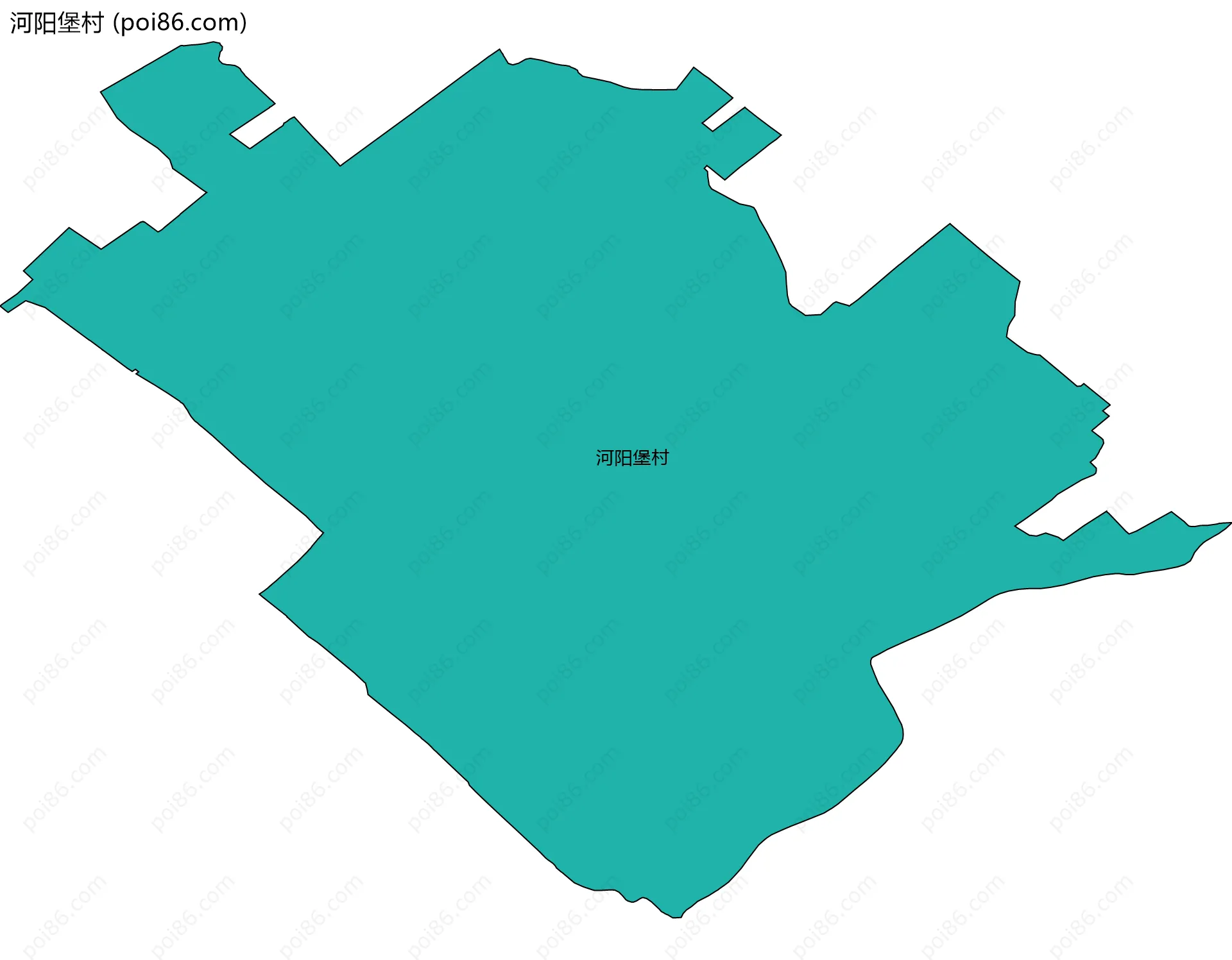 河阳堡村边界地图