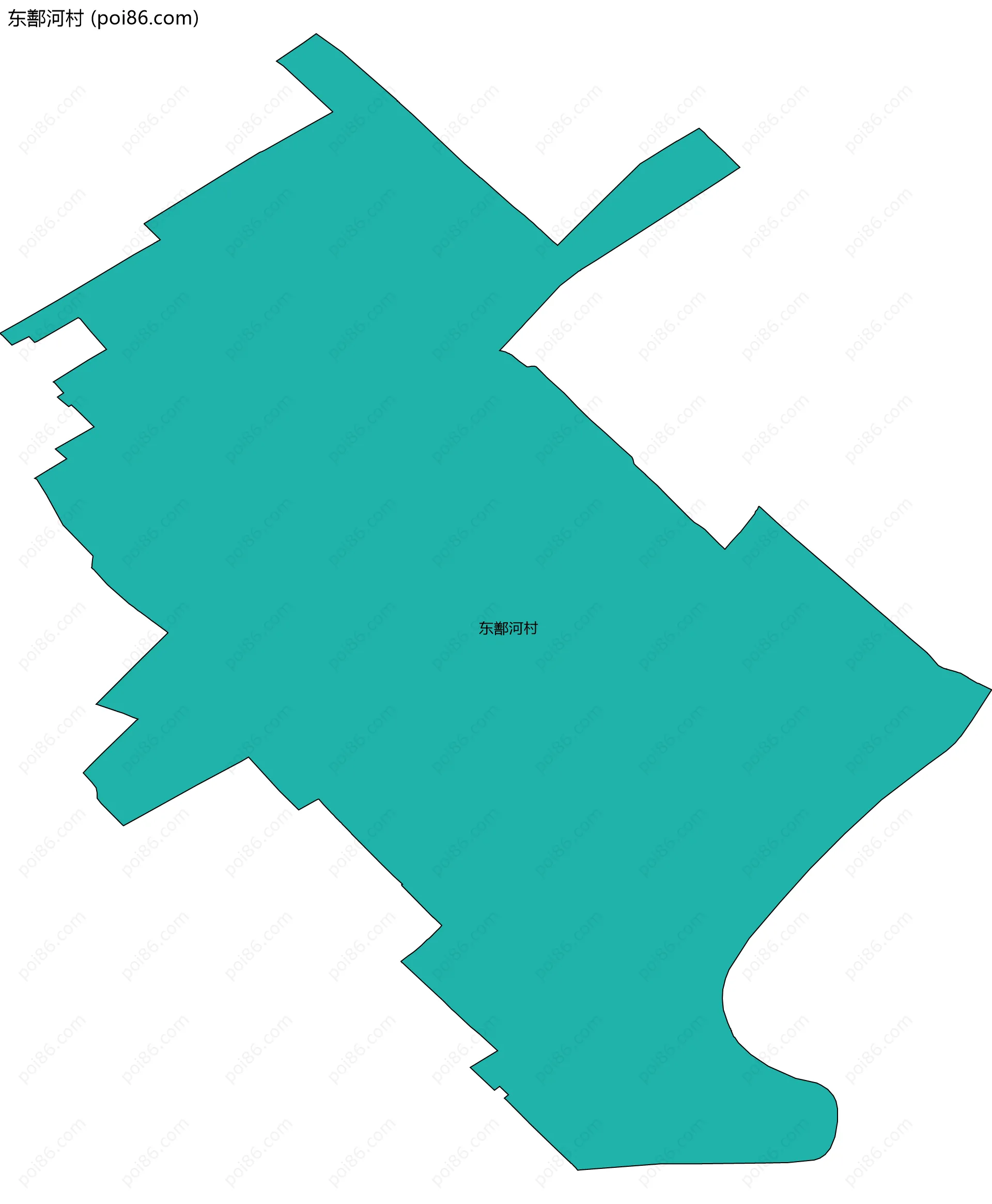 东鄯河村边界地图