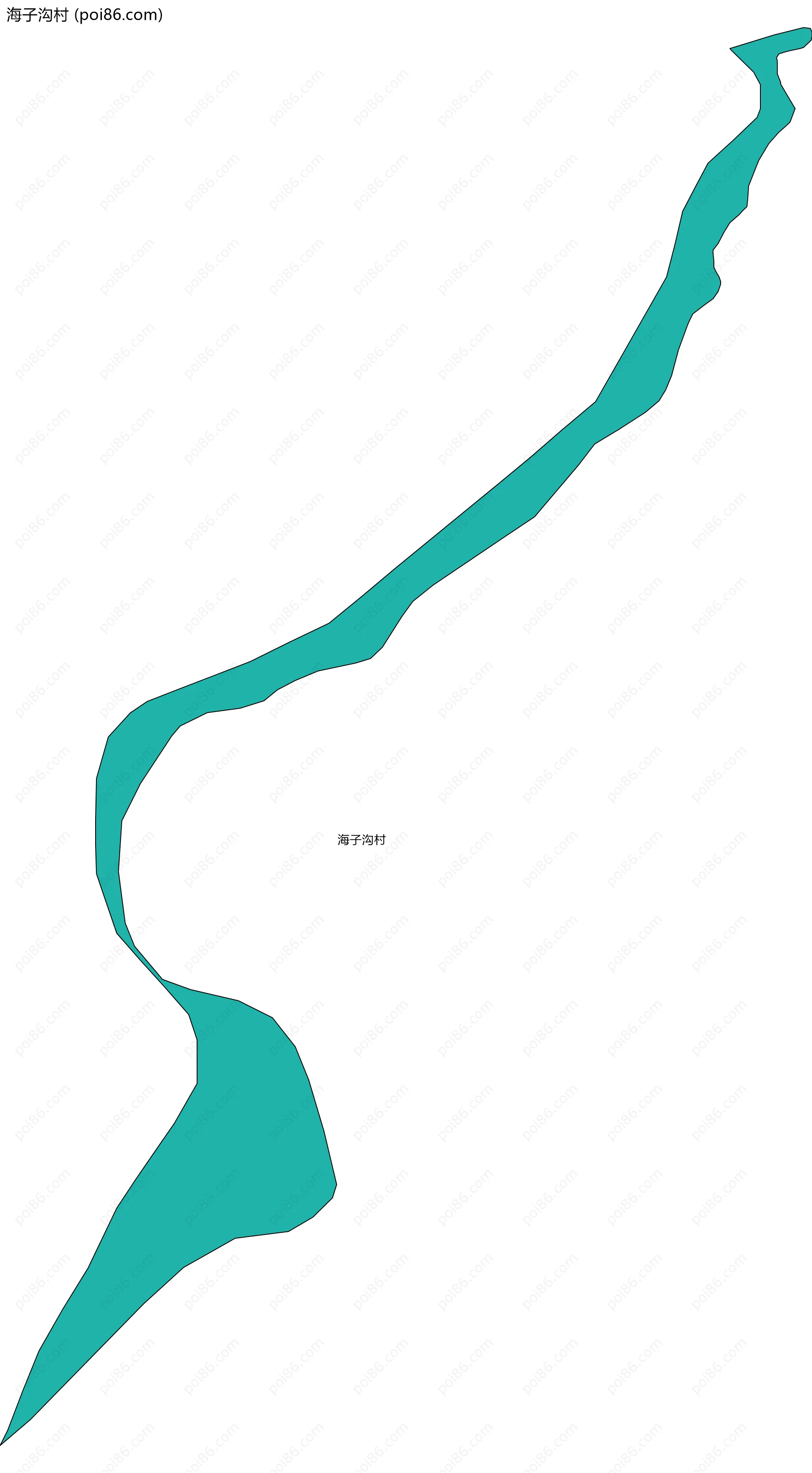 海子沟村边界地图