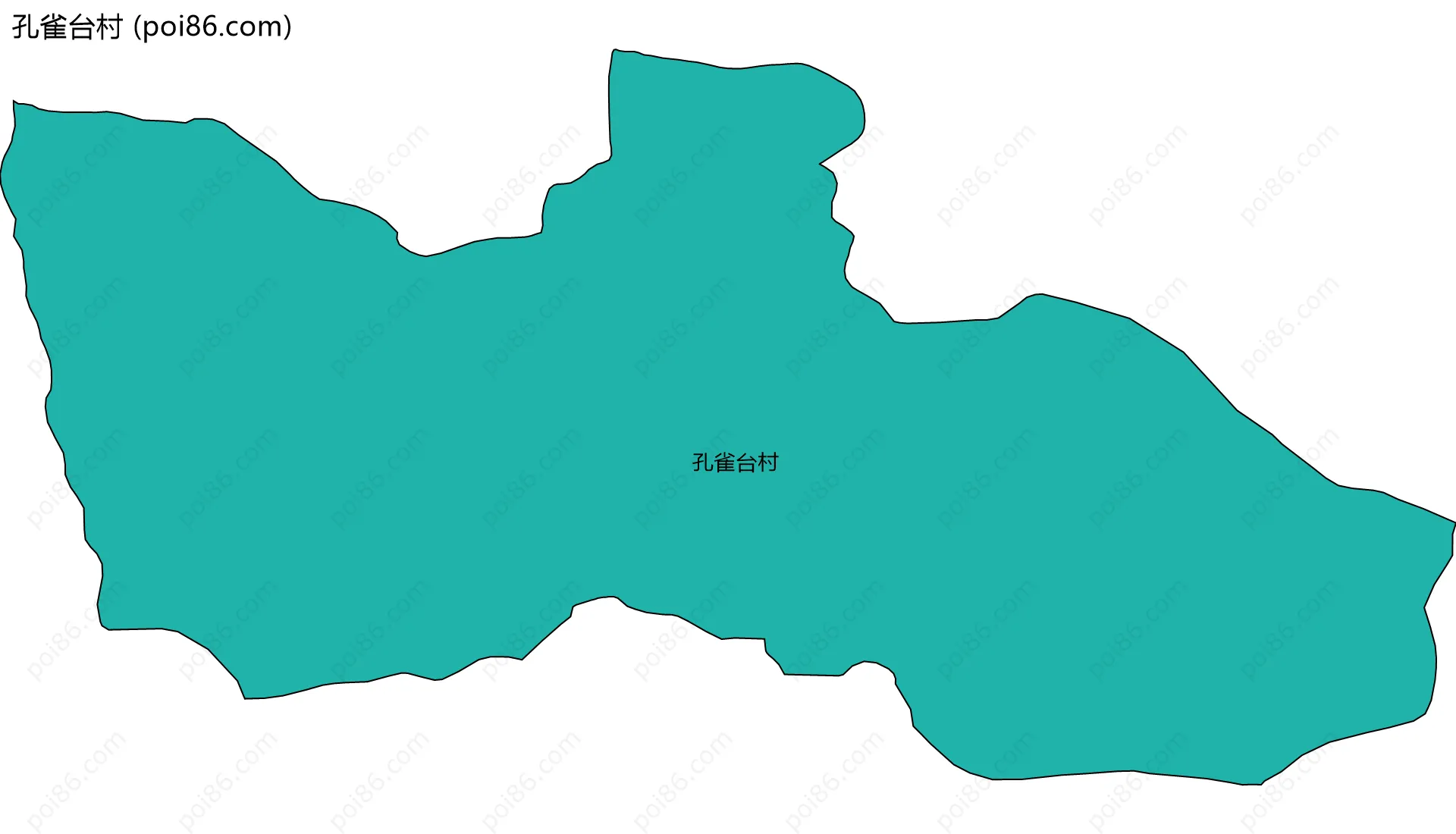 孔雀台村边界地图