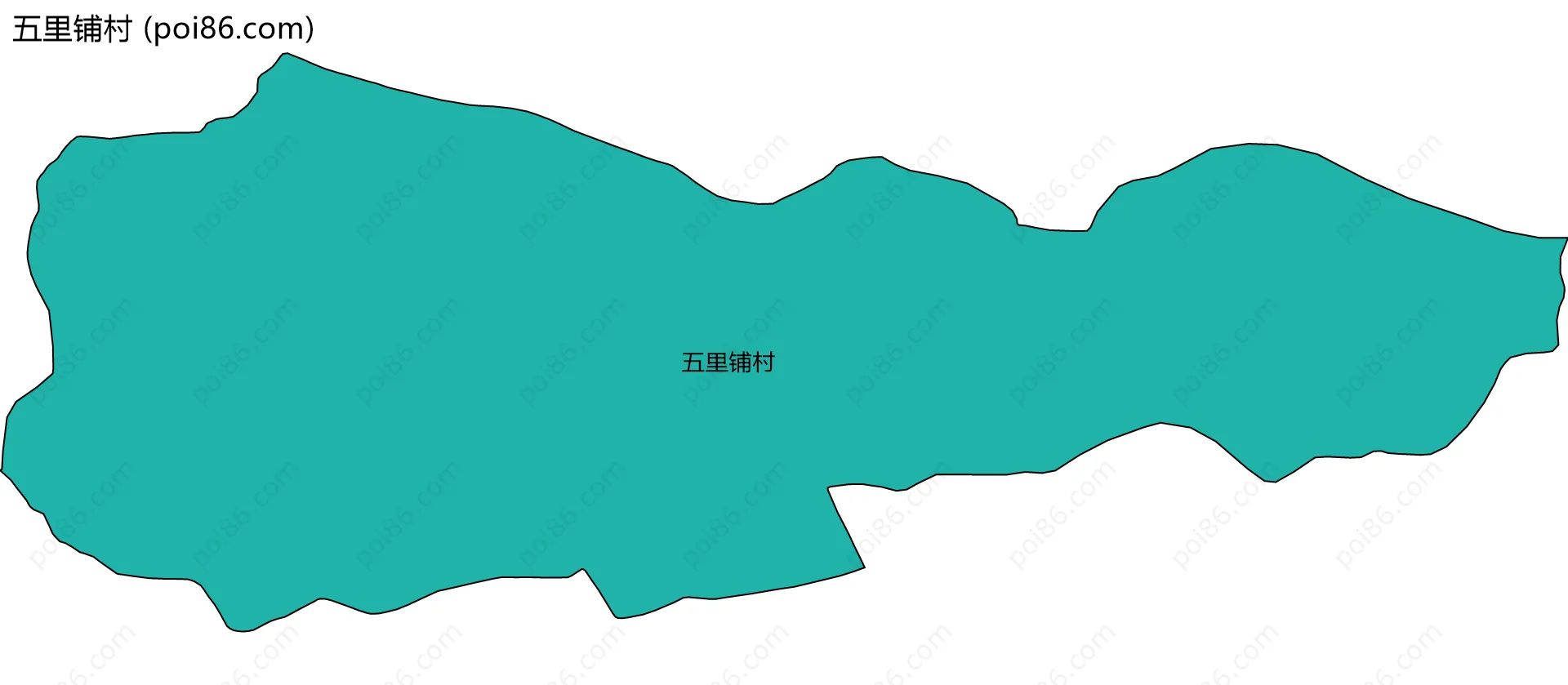 五里铺村边界地图
