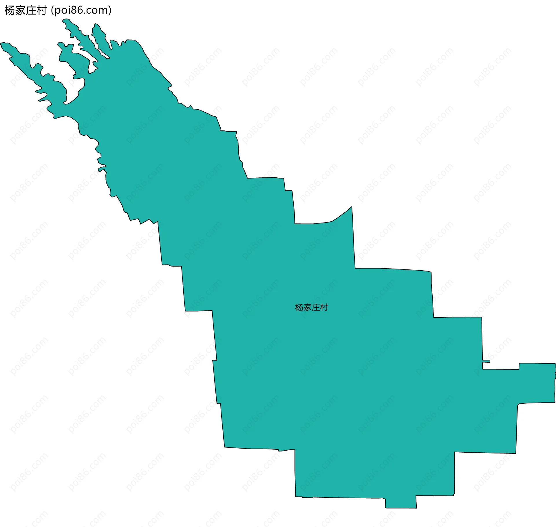 杨家庄村边界地图