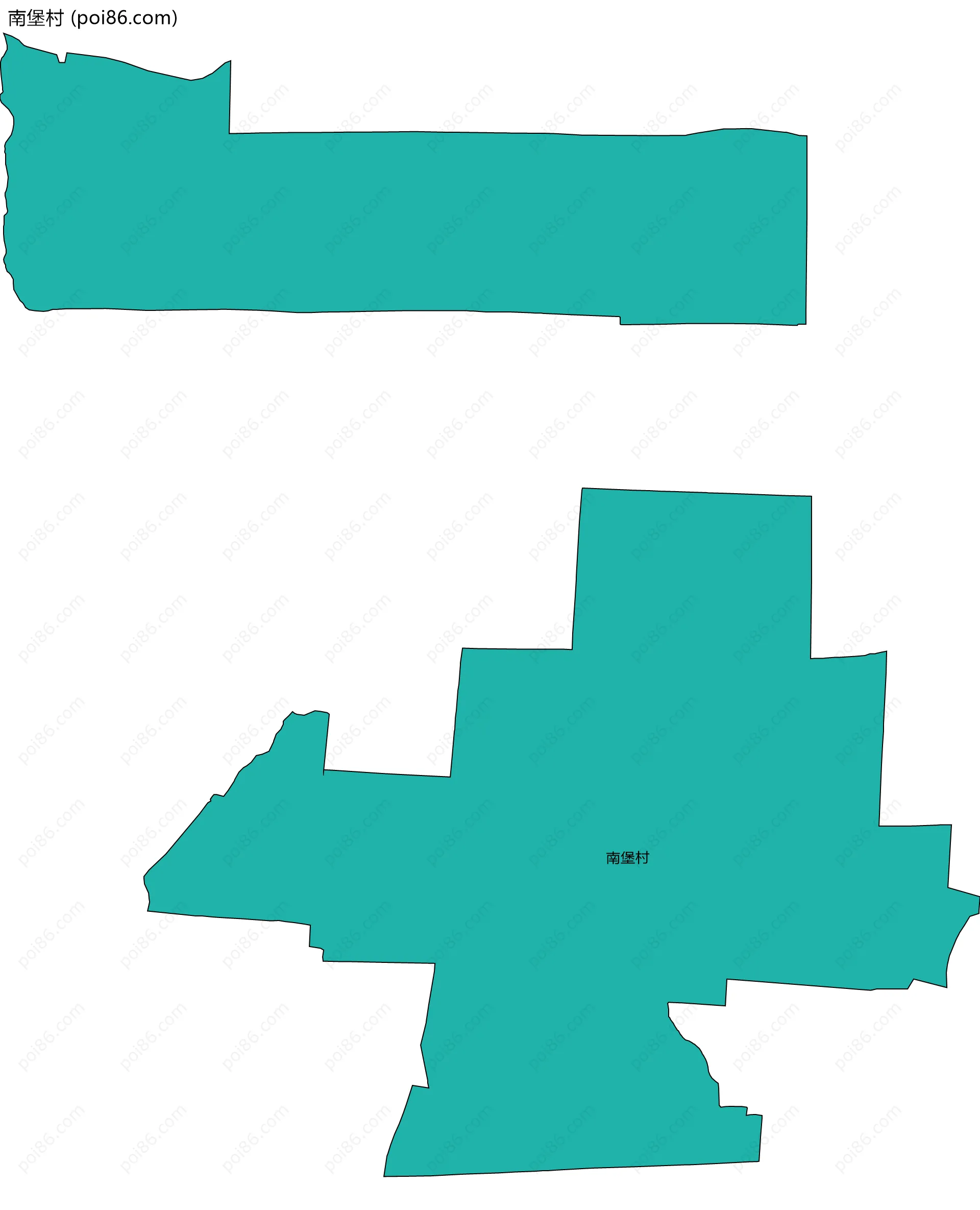 南堡村边界地图