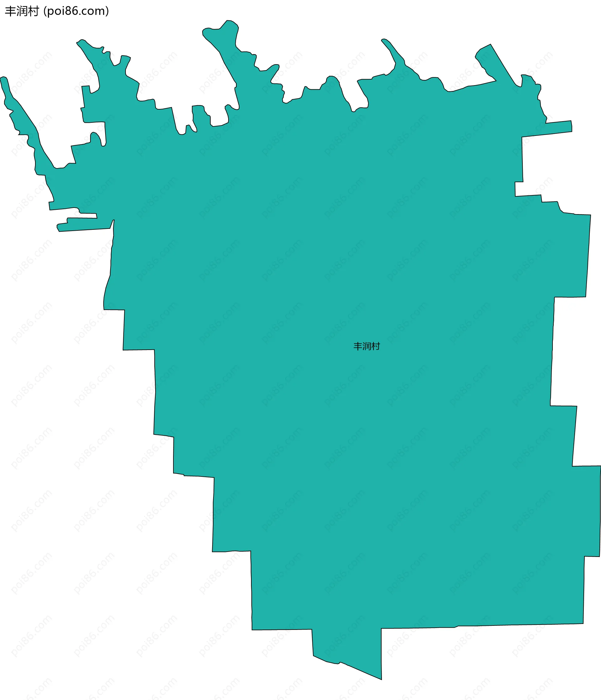 丰润村边界地图