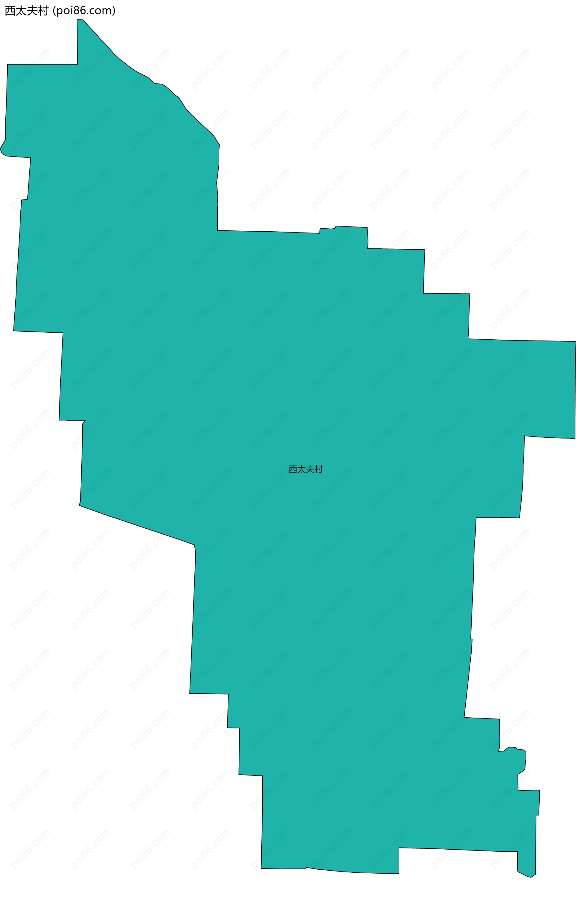 西太夫村边界地图