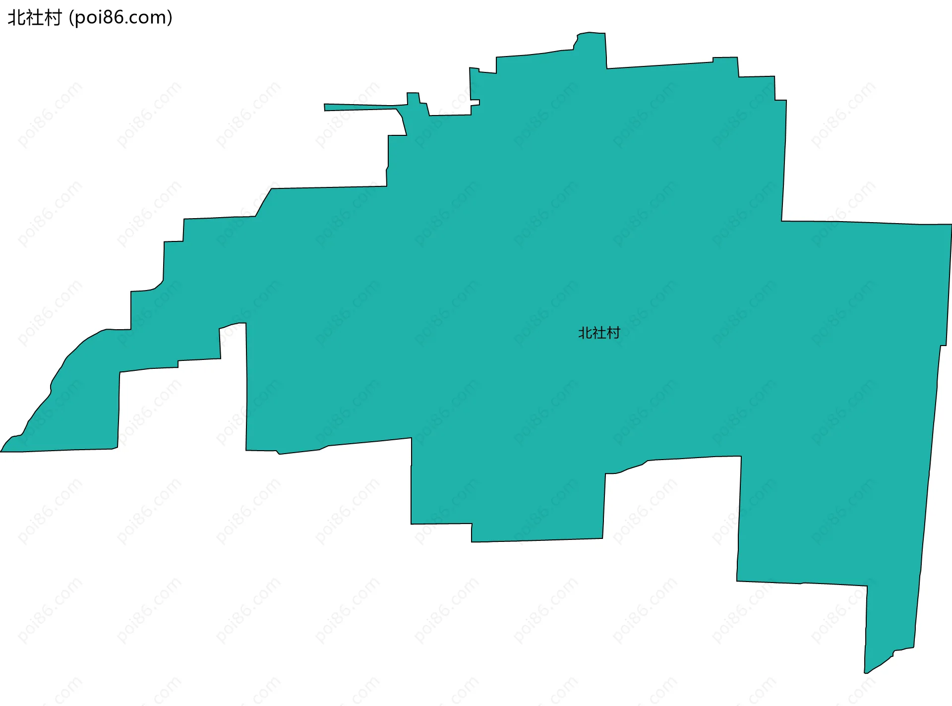 北社村边界地图