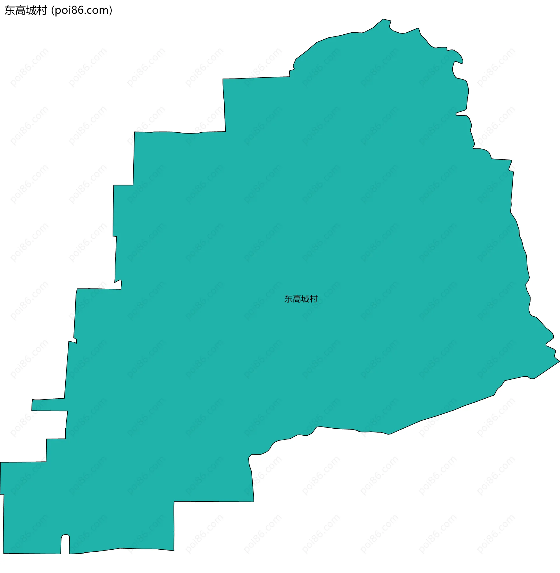 东高城村边界地图