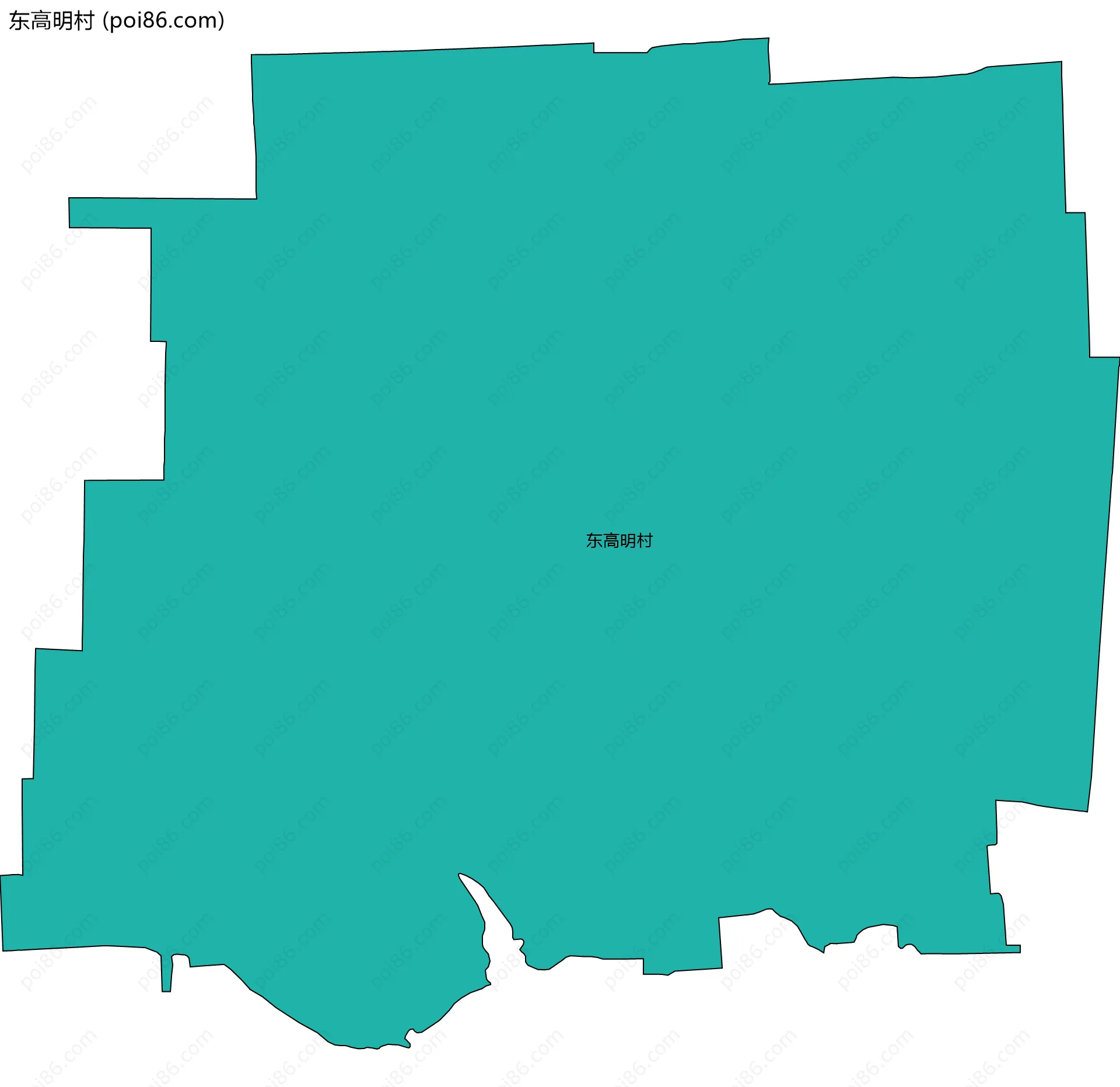 东高明村边界地图