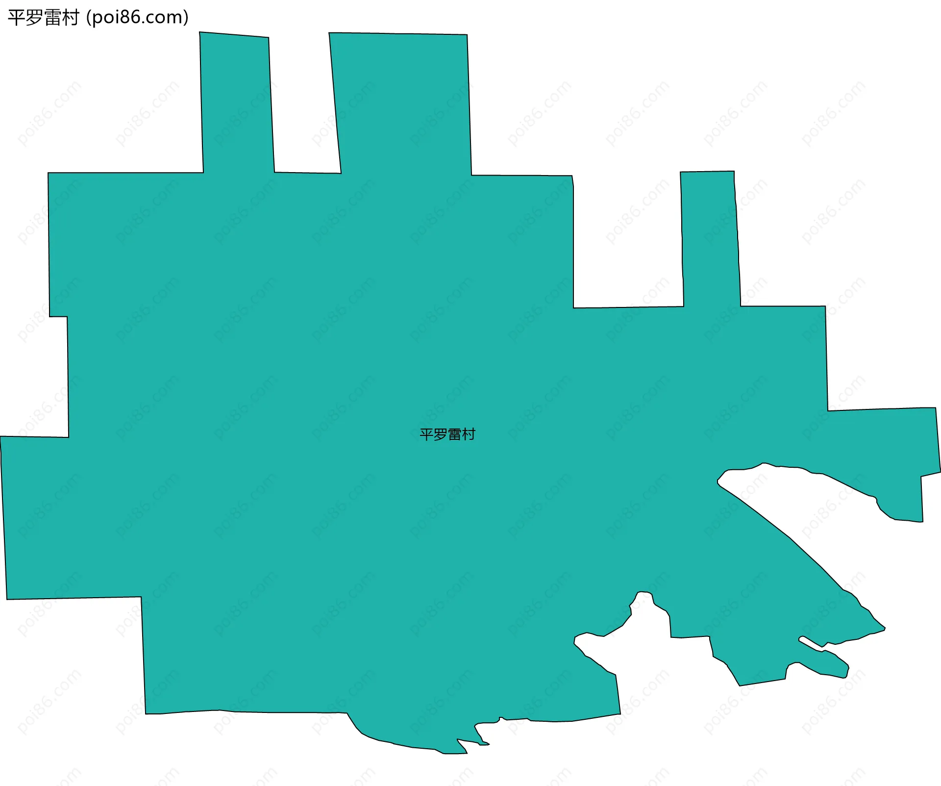 平罗雷村边界地图