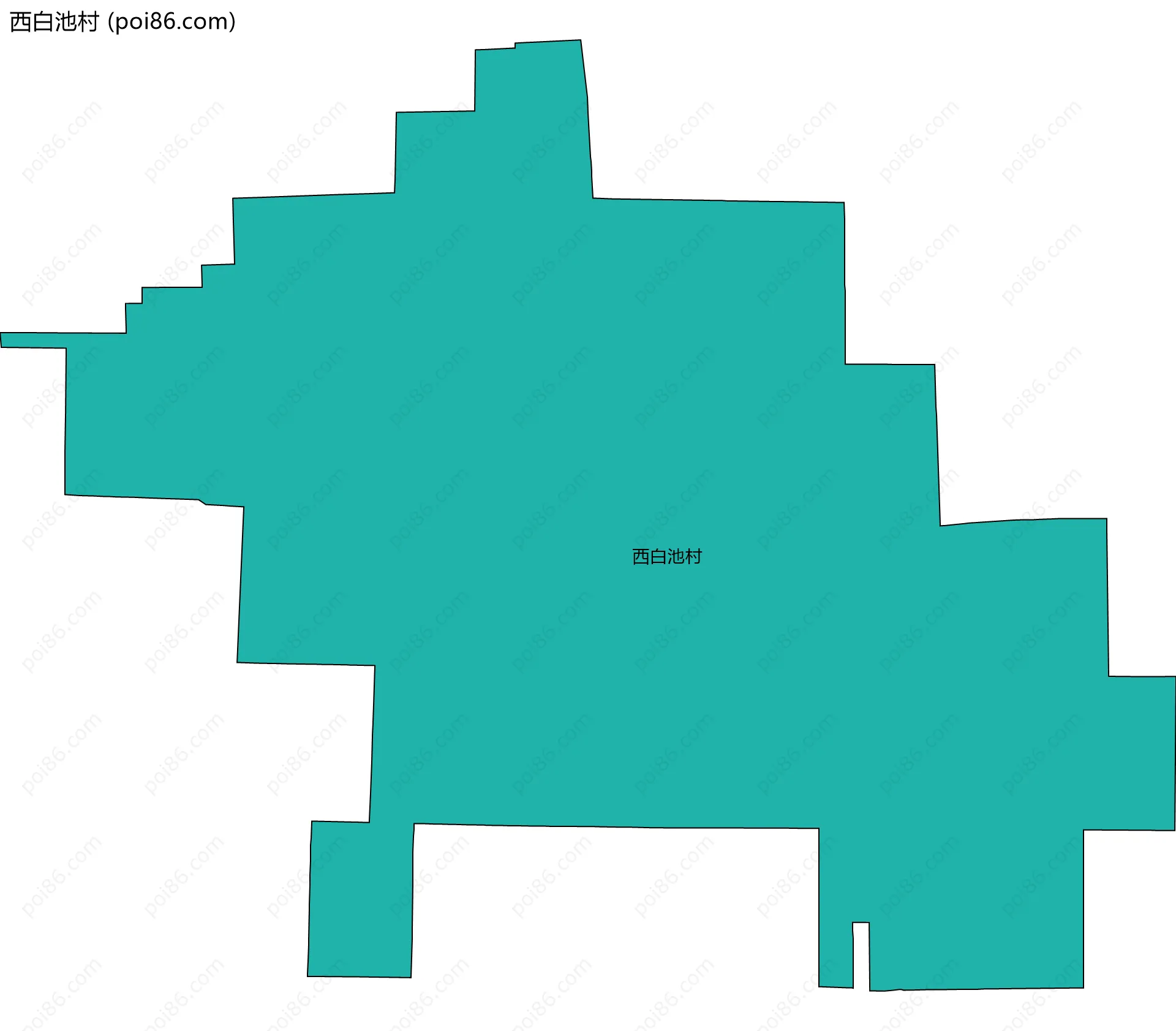 西白池村边界地图