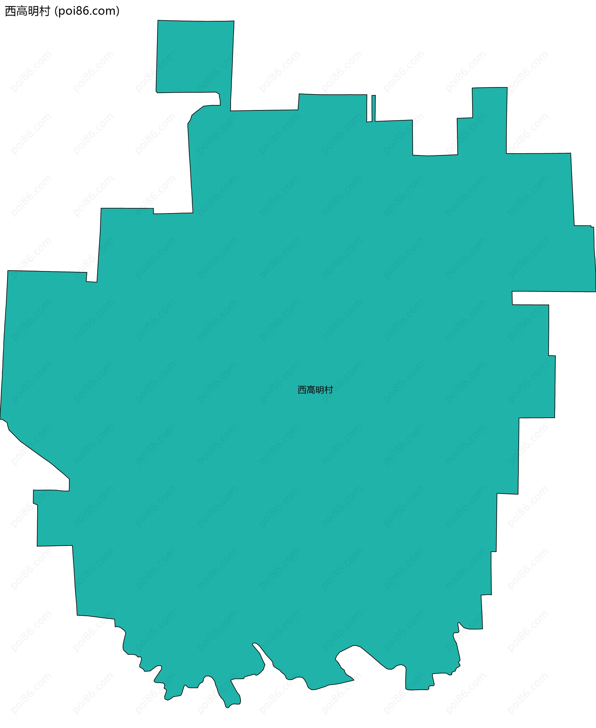 西高明村边界地图