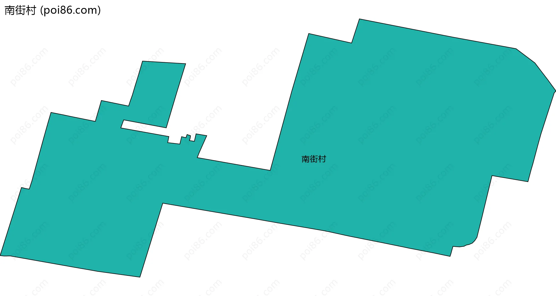 南街村边界地图